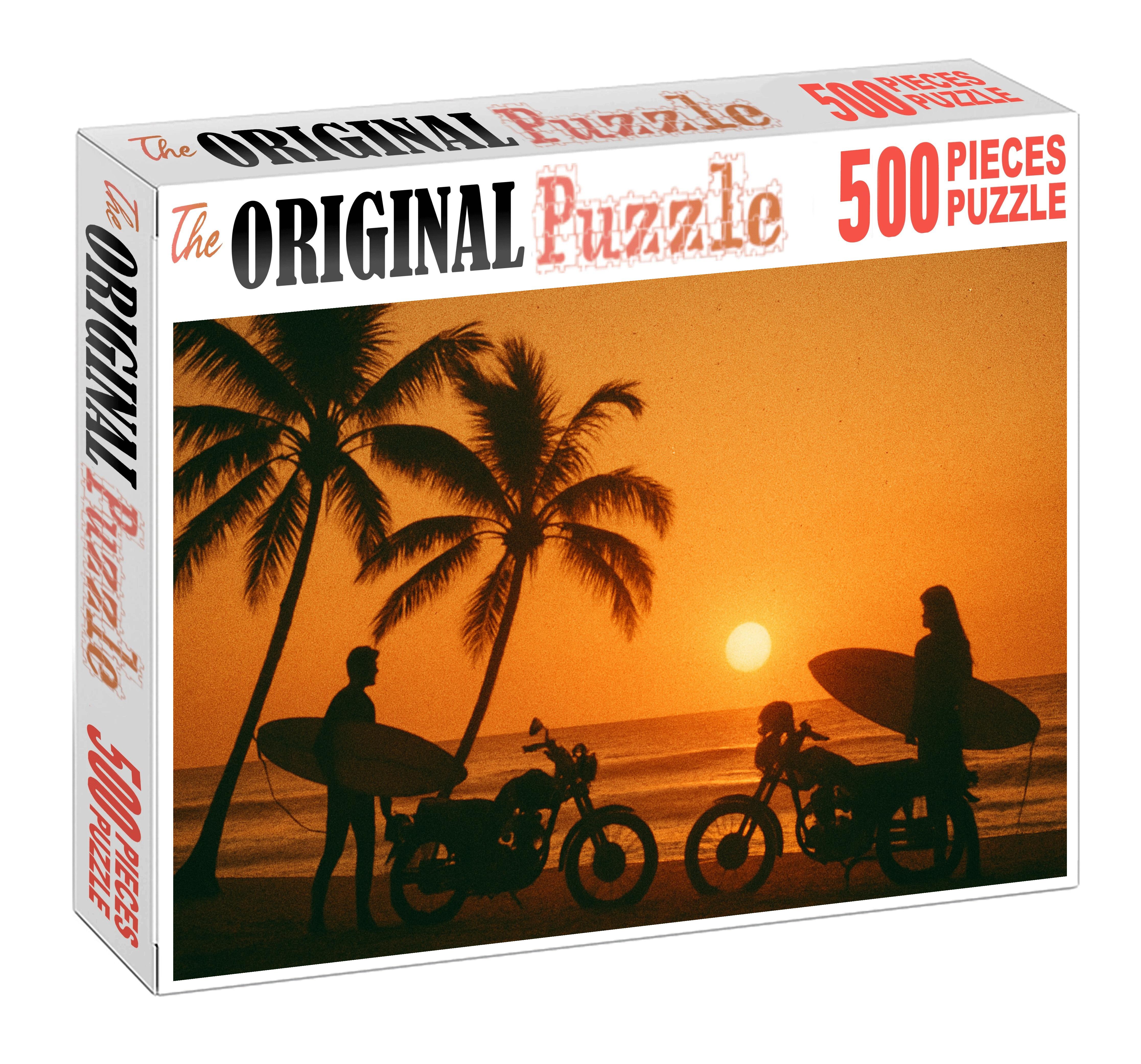Vintage Surf Rock Revival Coastal Rebellion With Gritty Guitar Riffs Custom Jigsaw Puzzle