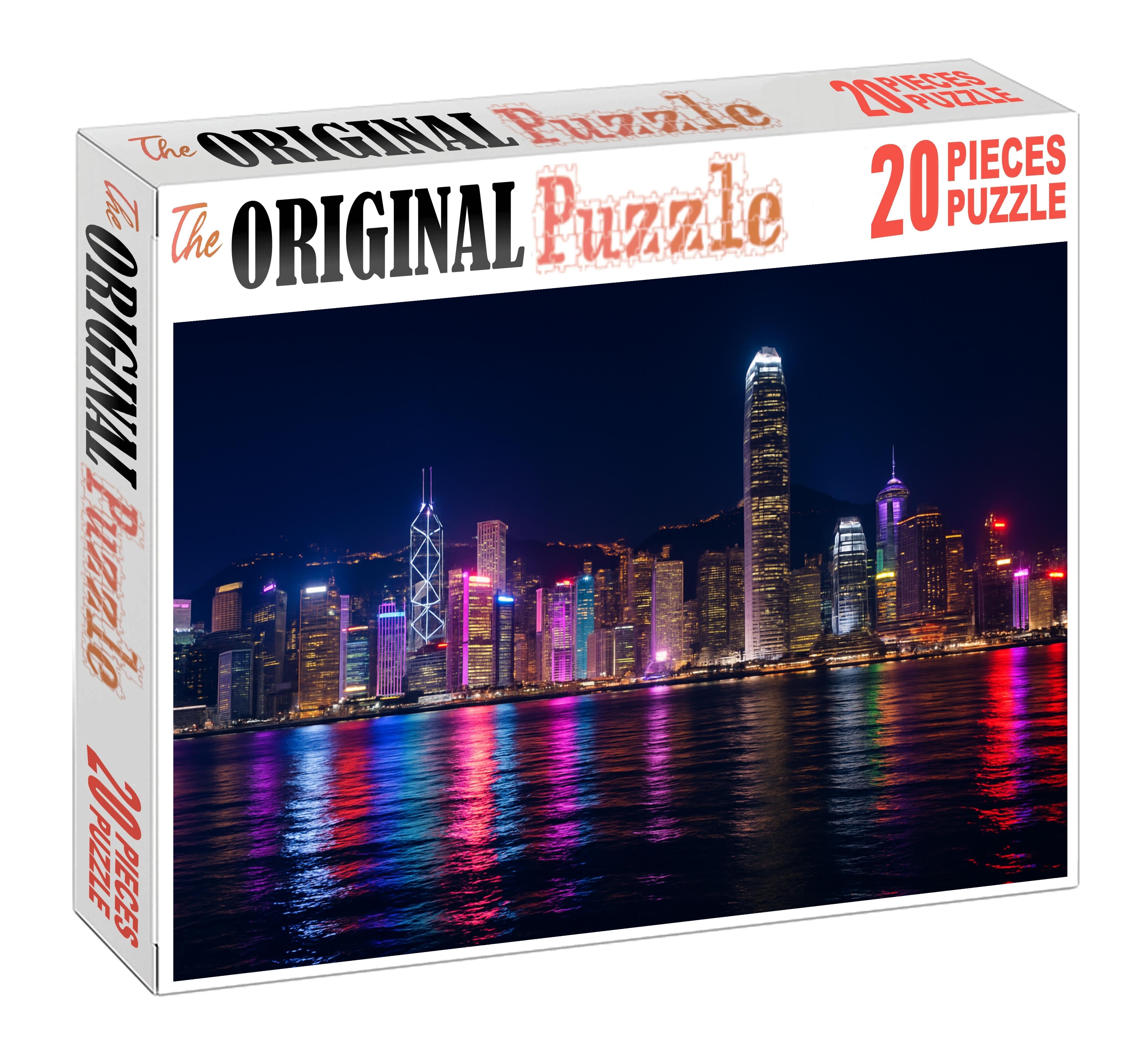 Hong Kong Victoria Harbour Skyline Renowned Globally As The 7th Most Iconic Featuring A Dazzling Vertical Forest Of Towers Puzzle For Kids