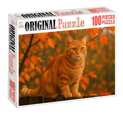 Crimson Whisker Fiery Red Tabby With Spirited Charm 200 Piece Puzzle