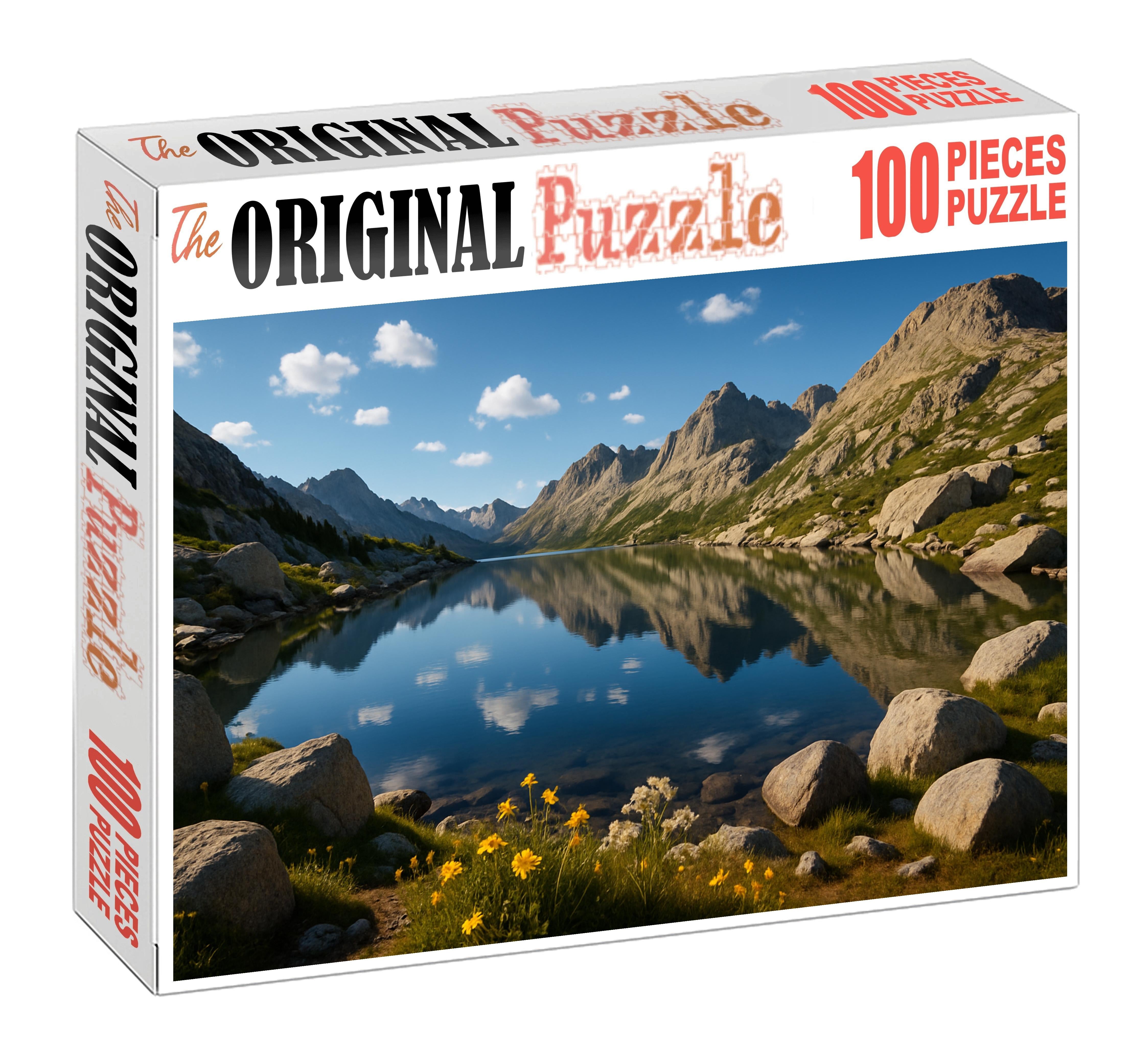 Sunlit Mountain Lake Expanse Puzzle Collection