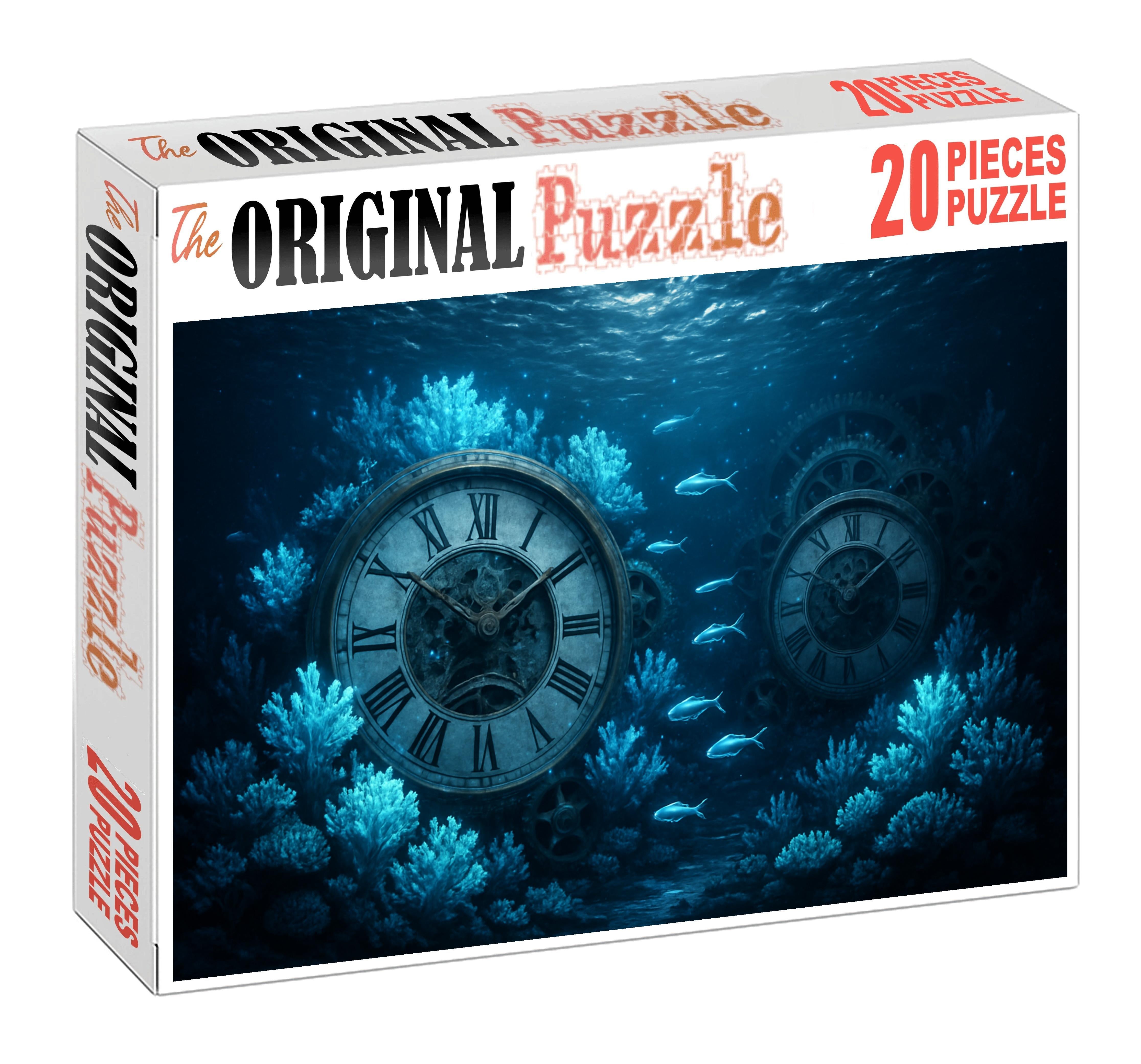 Coral Clock Gardens Beneath Starlit Waters 300 Piece Puzzle