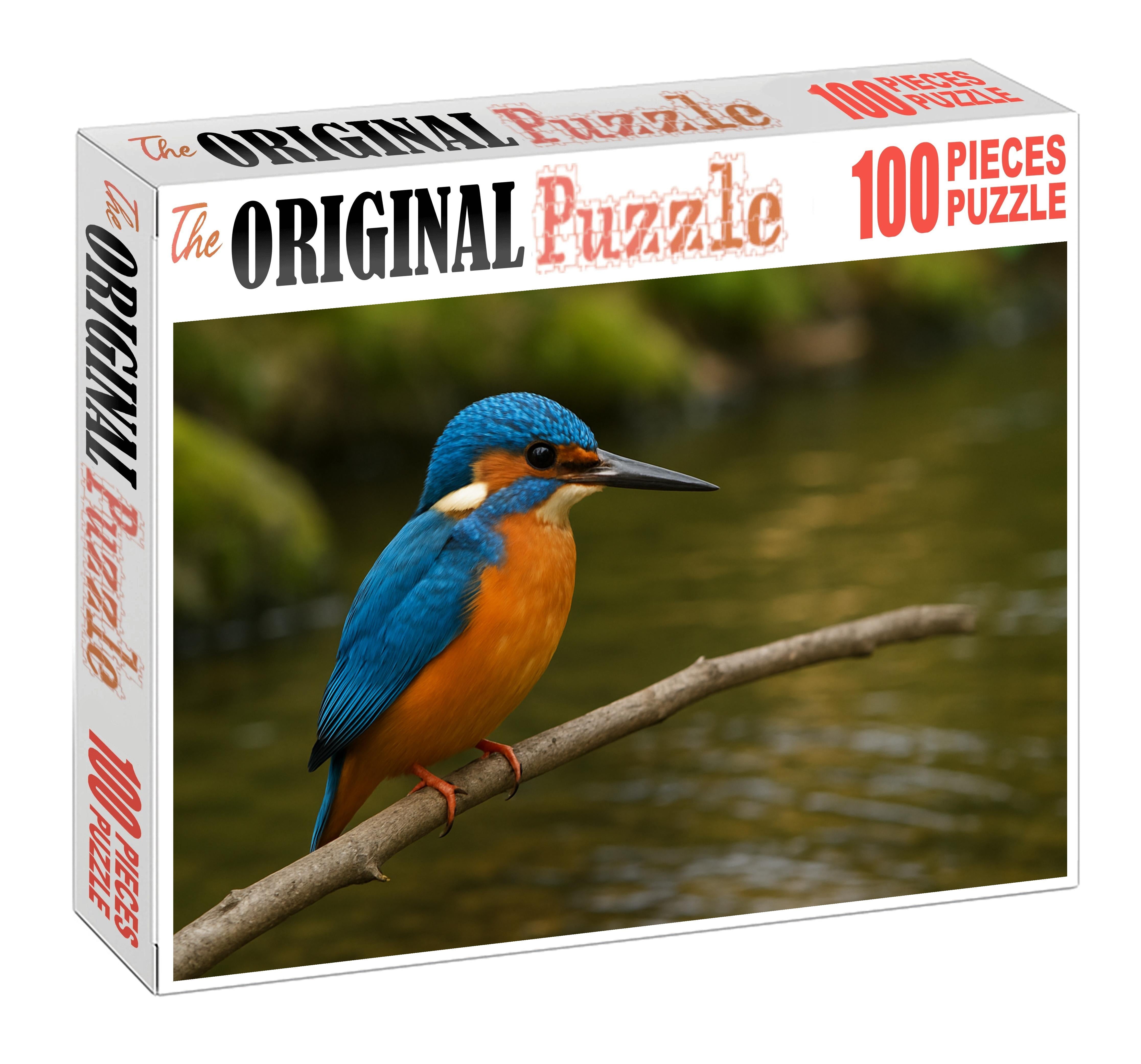 Azure Kingfisher Brilliant River Jewel Custom Jigsaw Puzzle
