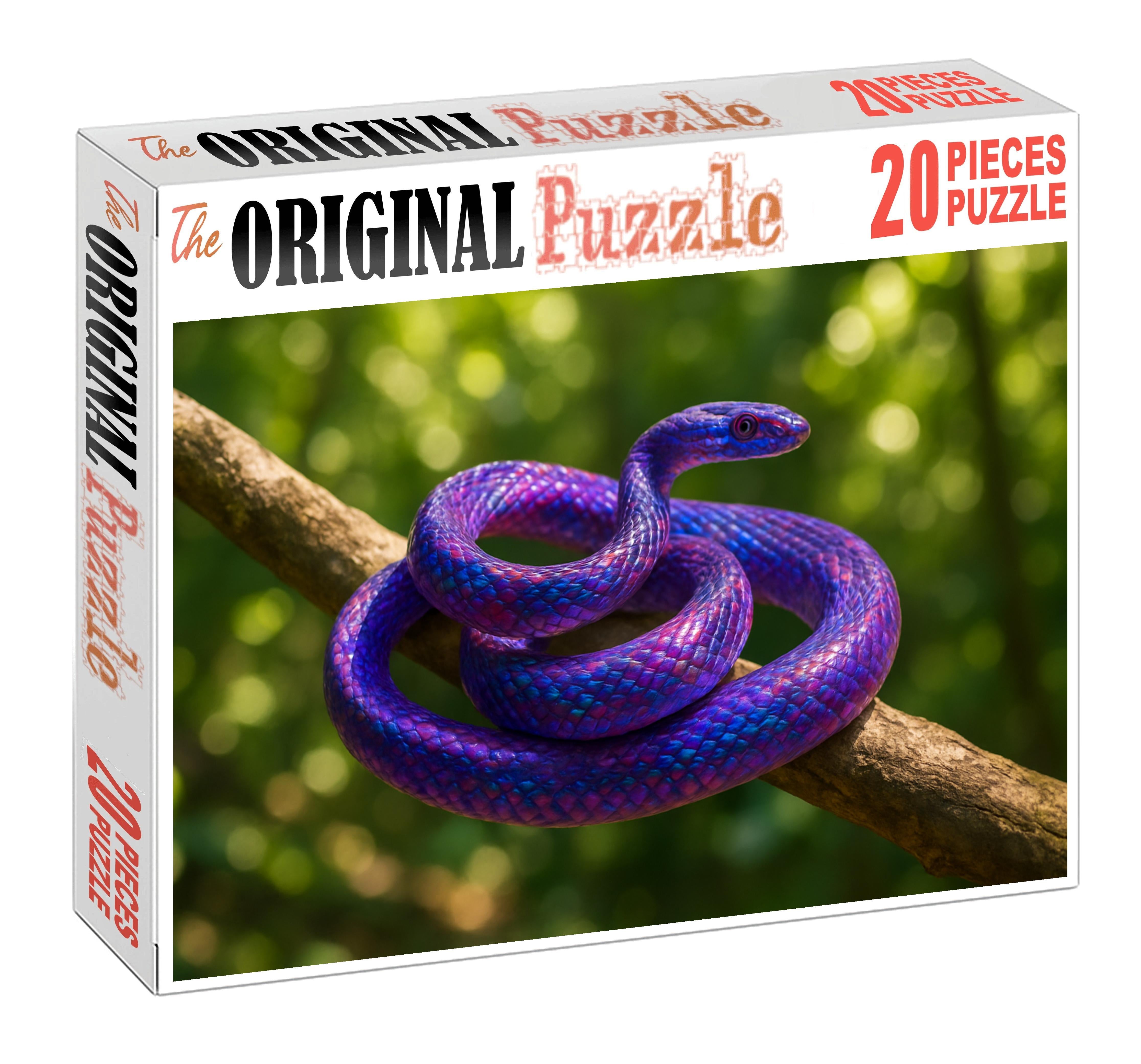 Violet Mirage Snake Arboreal Serpent With Iridescent Scales Puzzle Collection