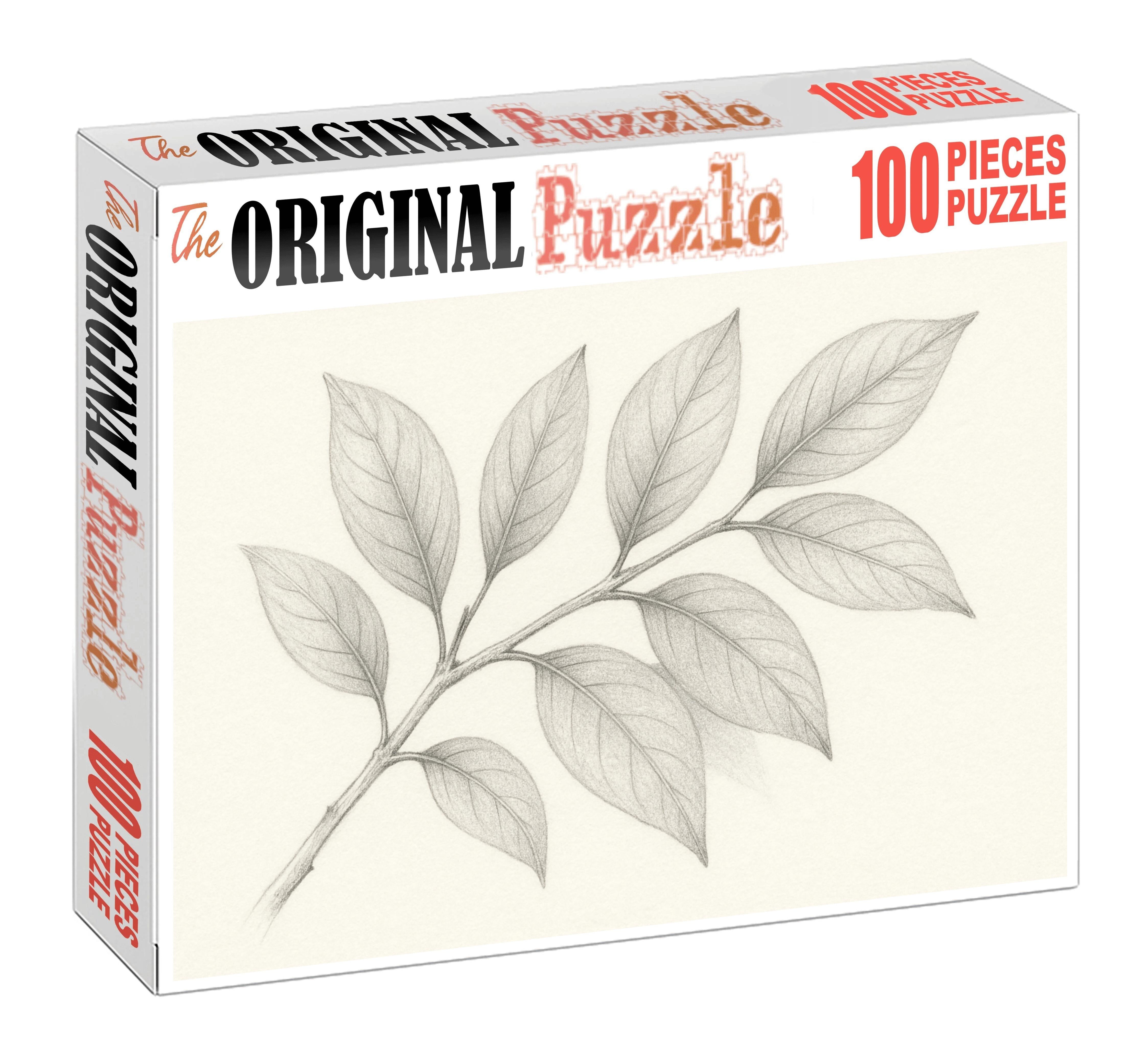 Botanical Branch Study Layered Watercolor Pencil Rendering Family Puzzles