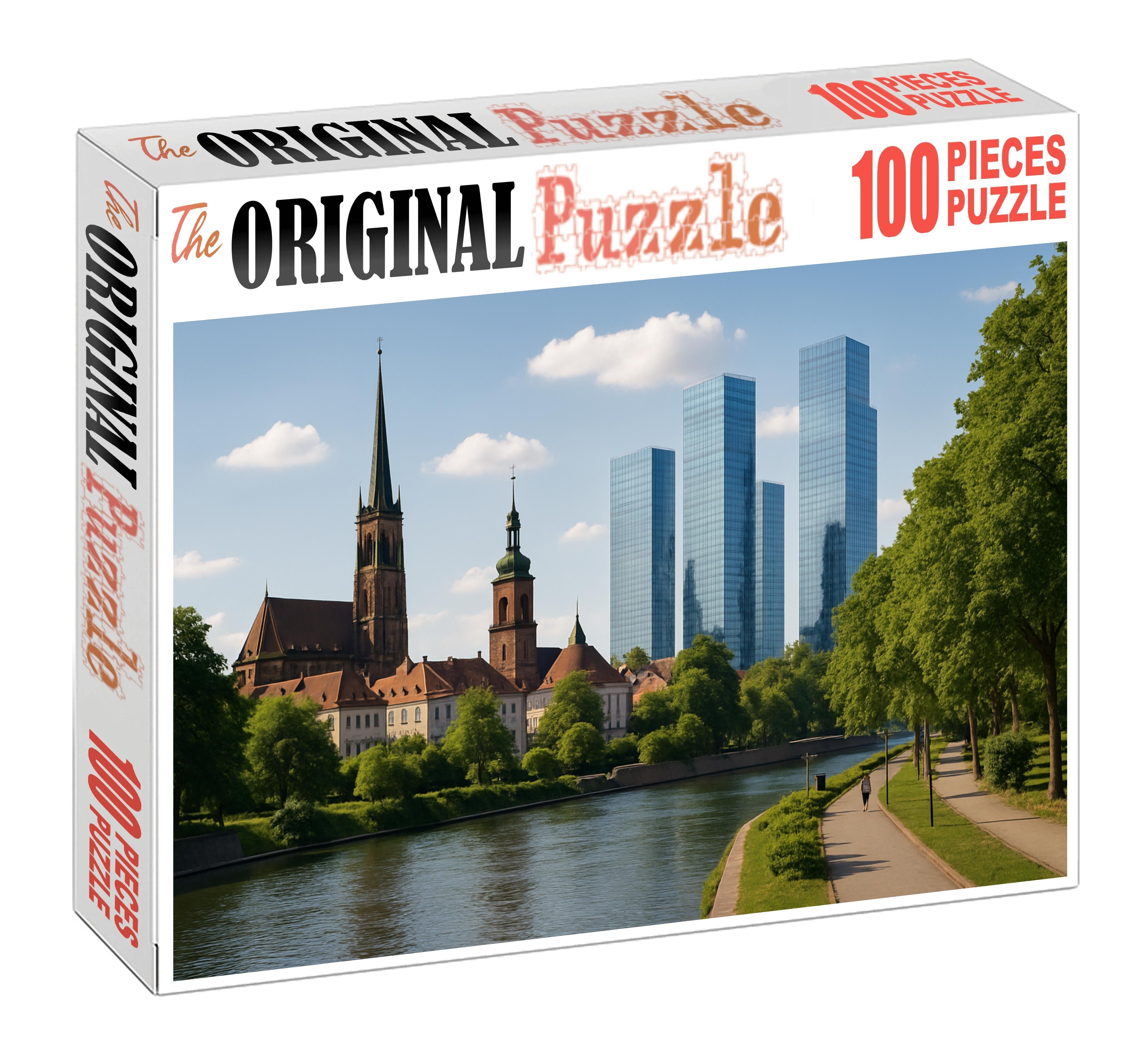 Melbourne Yarra River Skyline Eclectic Mixture Of Historic Spires And Contemporary Glass Towers Along The River Puzzle Challenge