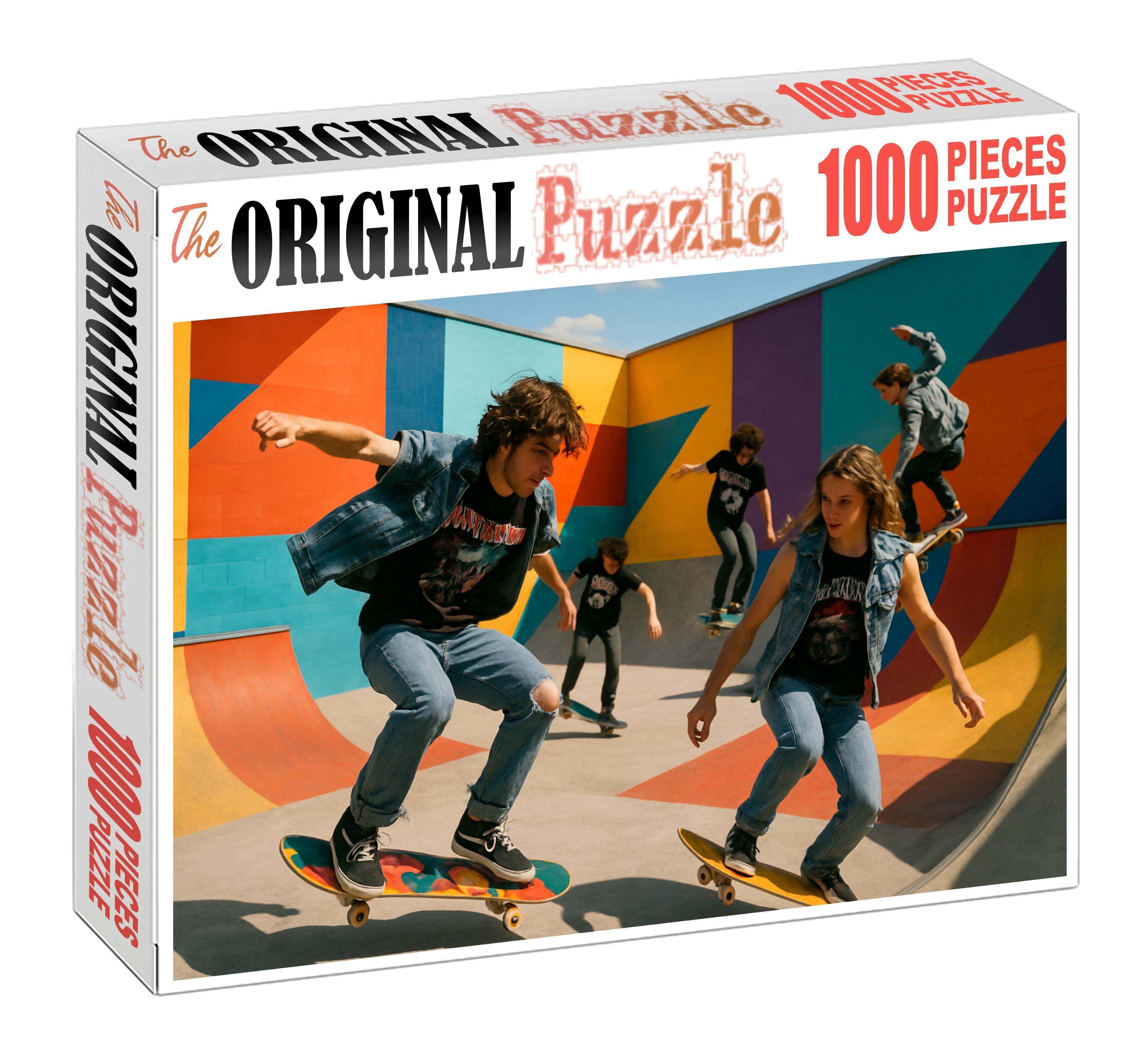 Retro Skate Punk Rebellious Youth Culture And Graffiti Vibes Unique Puzzle Design