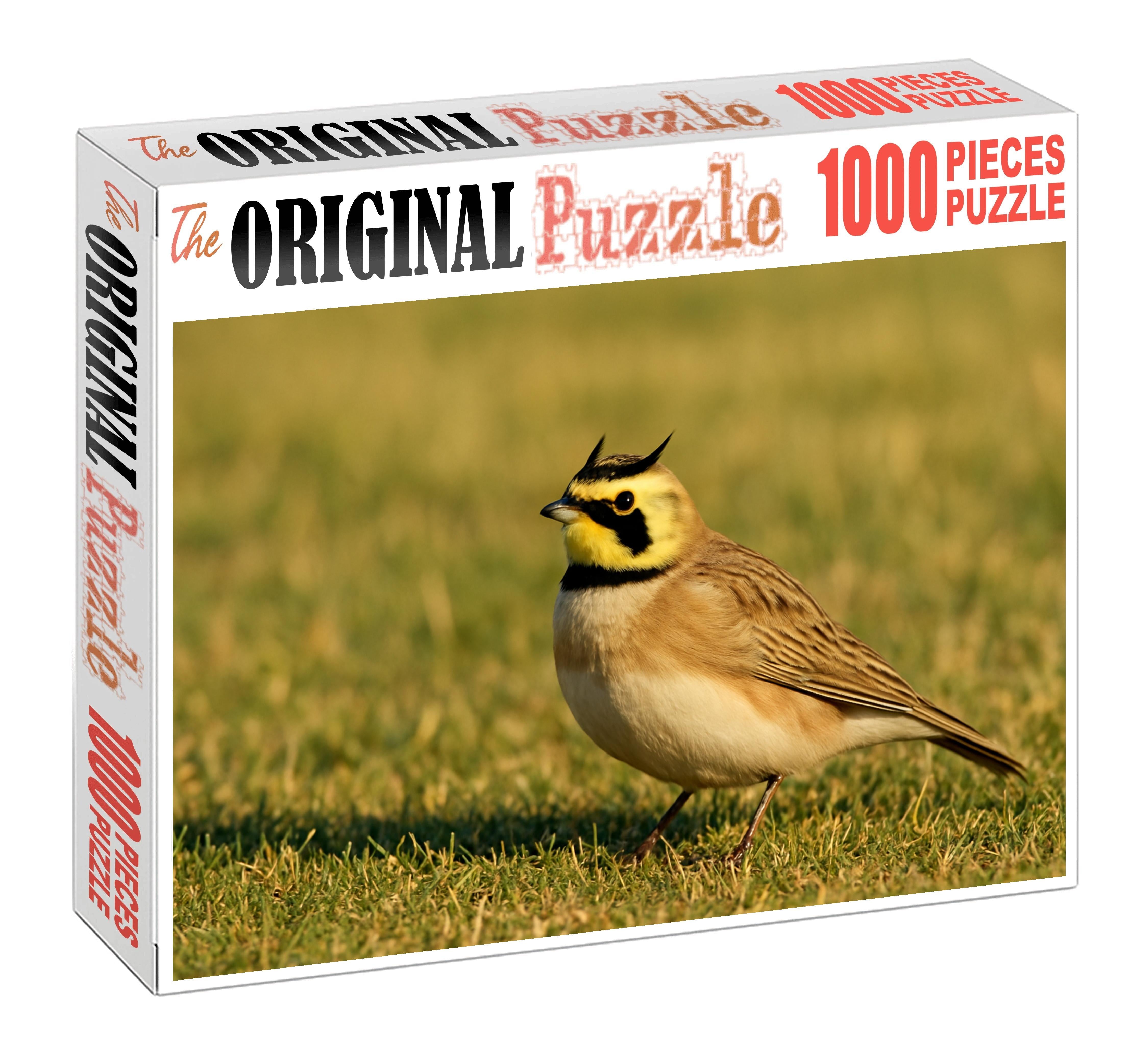 Horned Lark Windswept Grassland Sentinel Challenging Puzzles