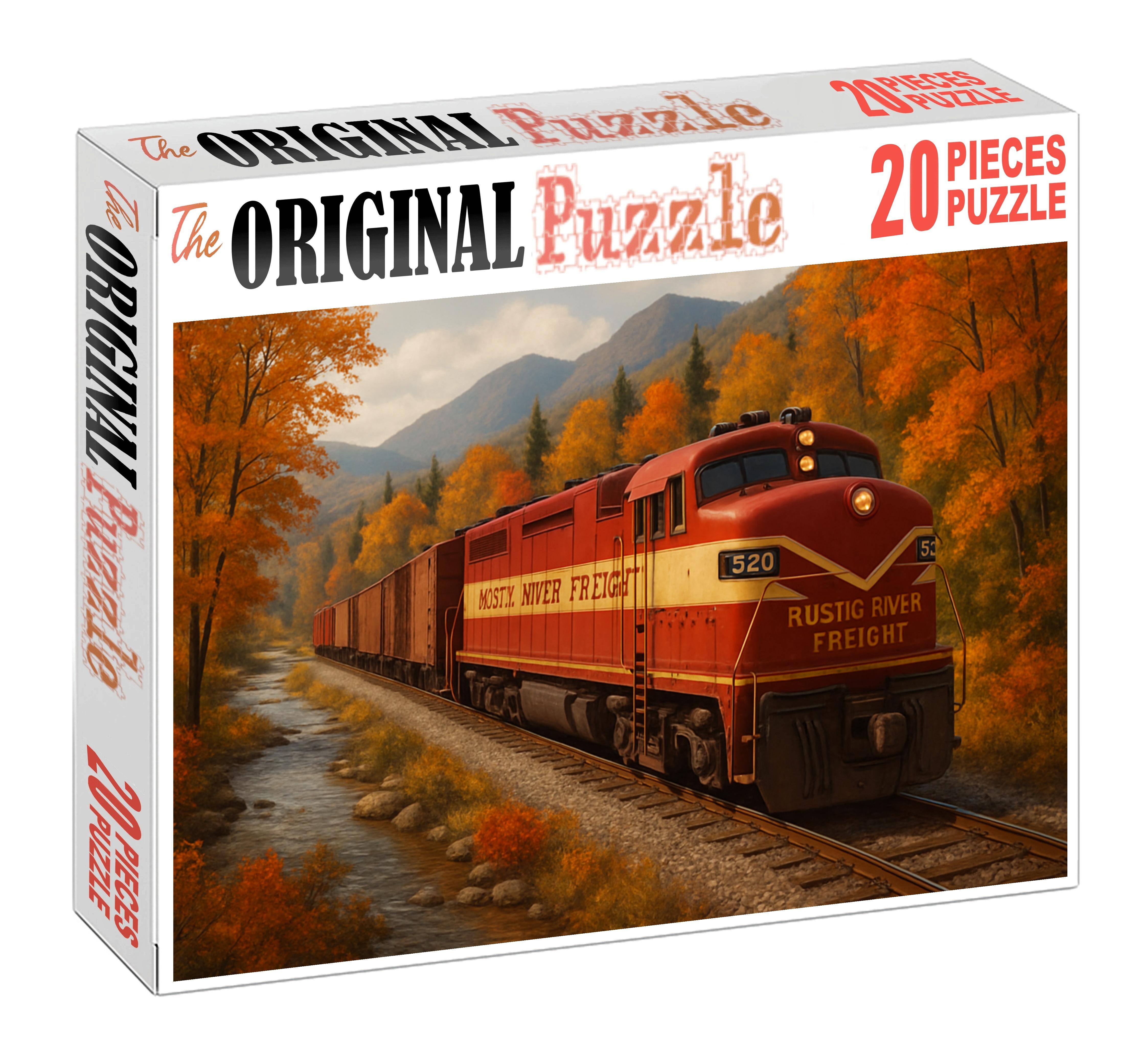 Rustic River Freight Vintage Diesel Locomotive Puzzle For Adults