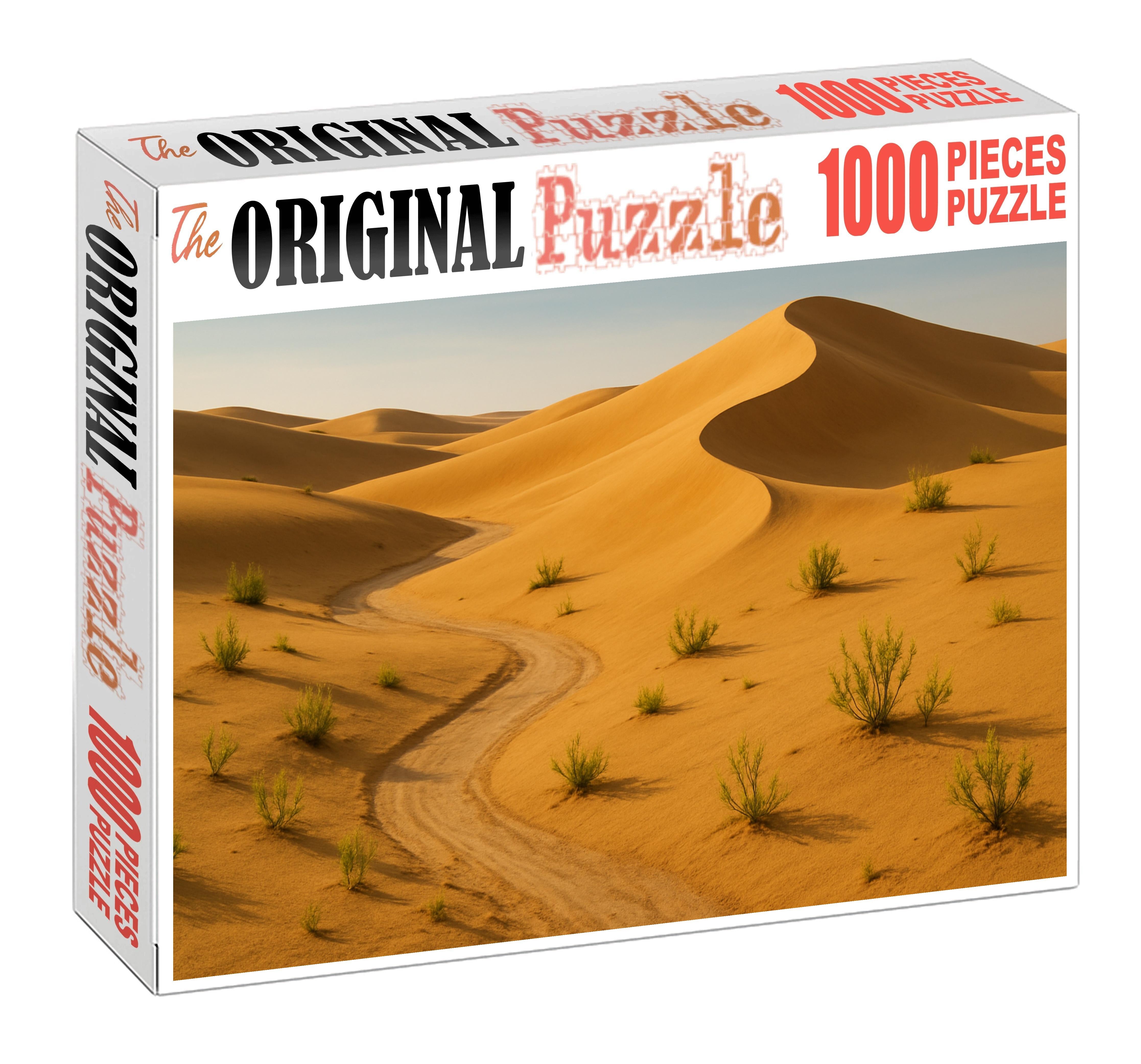 Golden Whisper Wash Seasonal Stream Through Sunlit Dunes Premium Puzzle Pieces