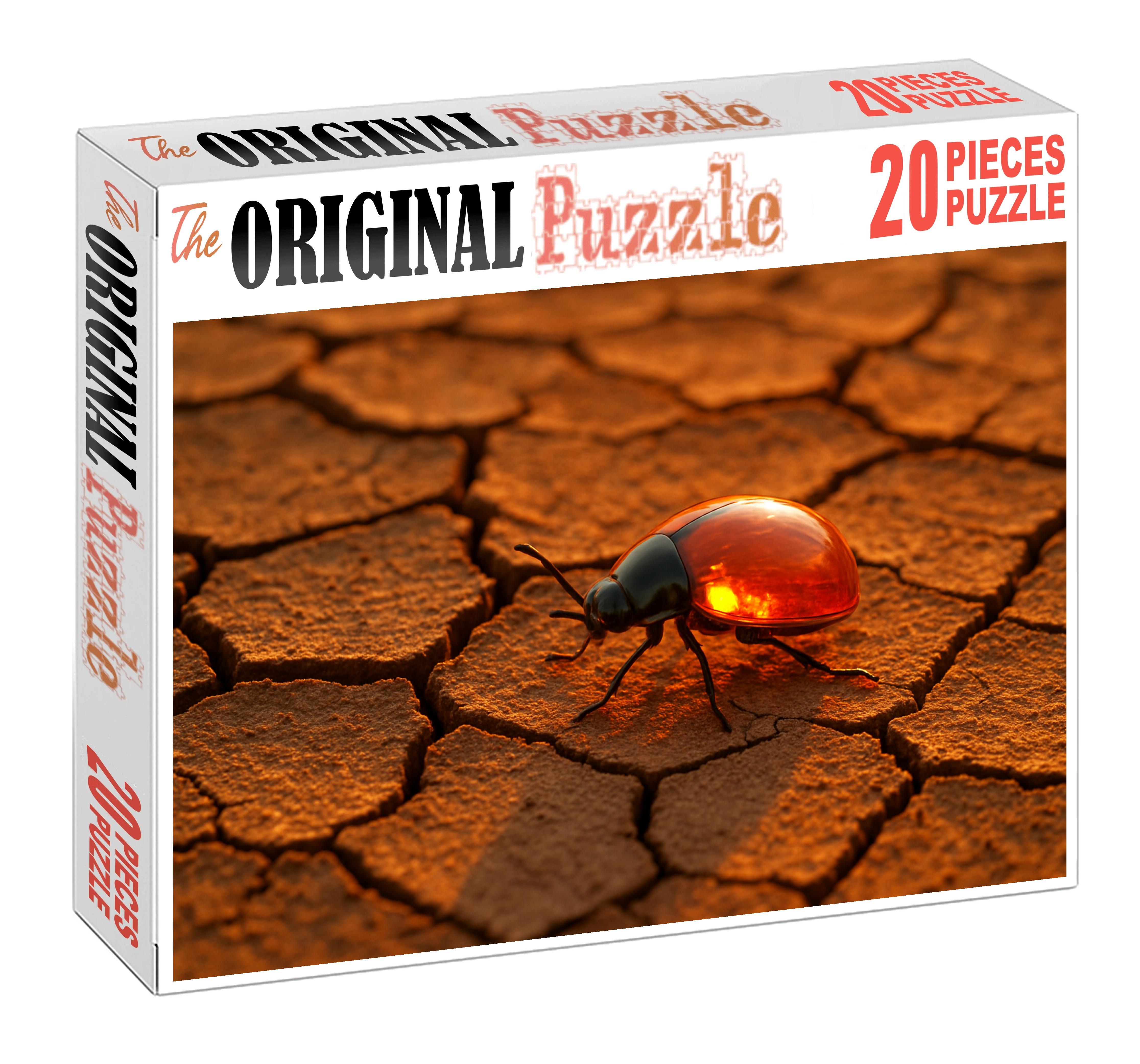 Amber Mantled Strider Swift Desert Insect With Iridescent Carapace Mini Puzzle