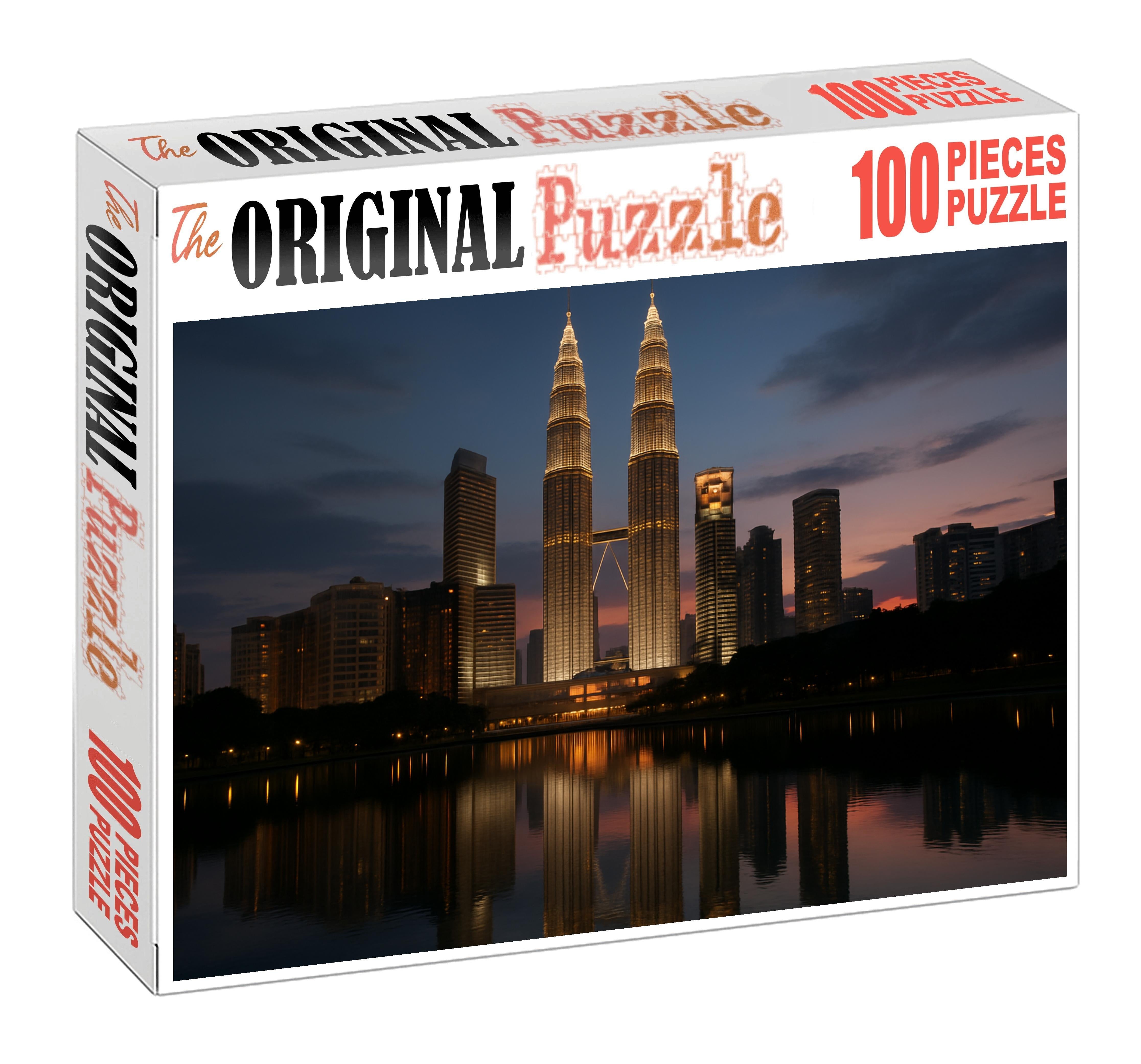 Kuala Lumpur Petronas Twin Towers Skyline Among Asias Most Recognizable City Profiles Puzzle For Kids