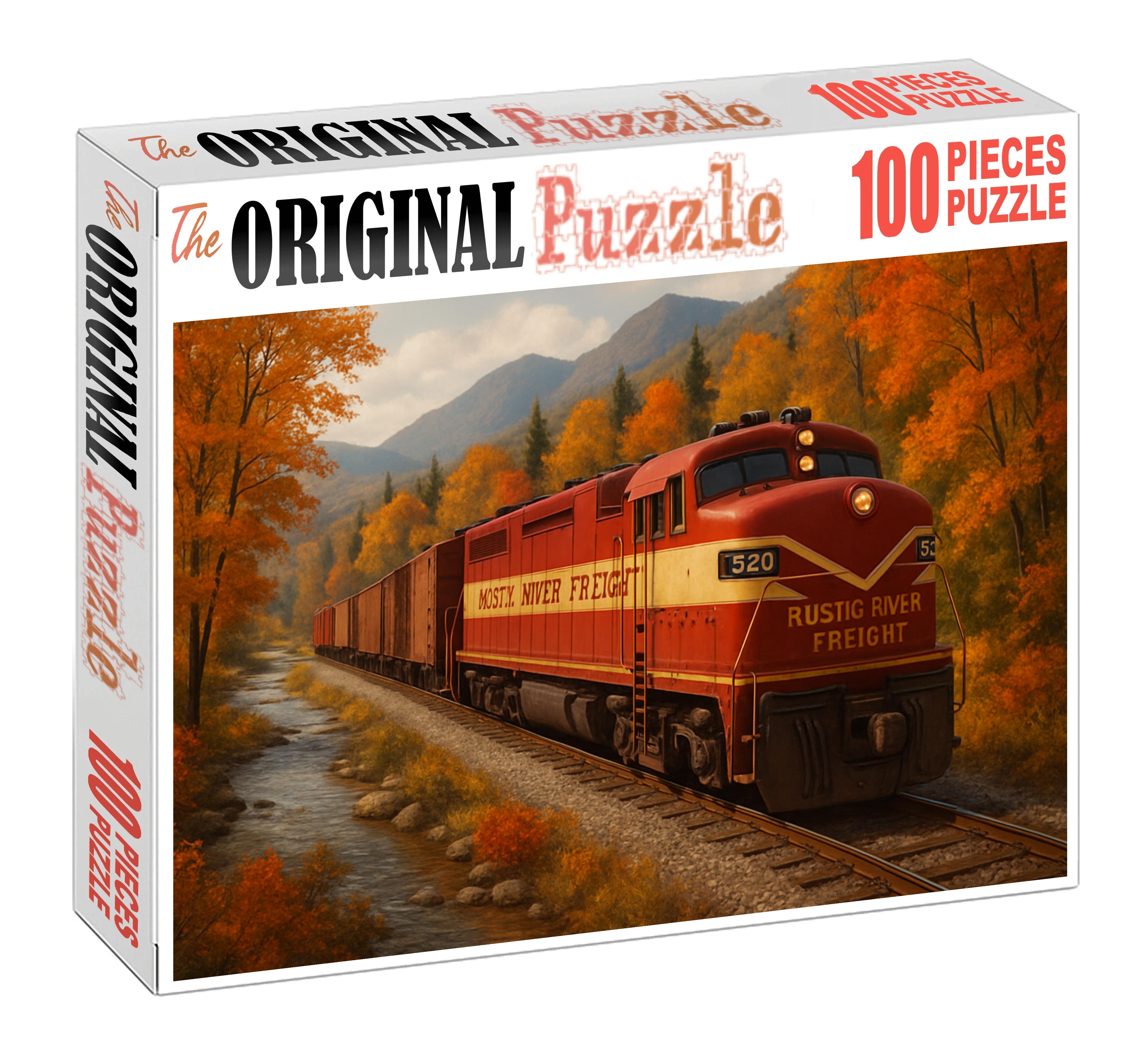 Rustic River Freight Vintage Diesel Locomotive Puzzle For Adults