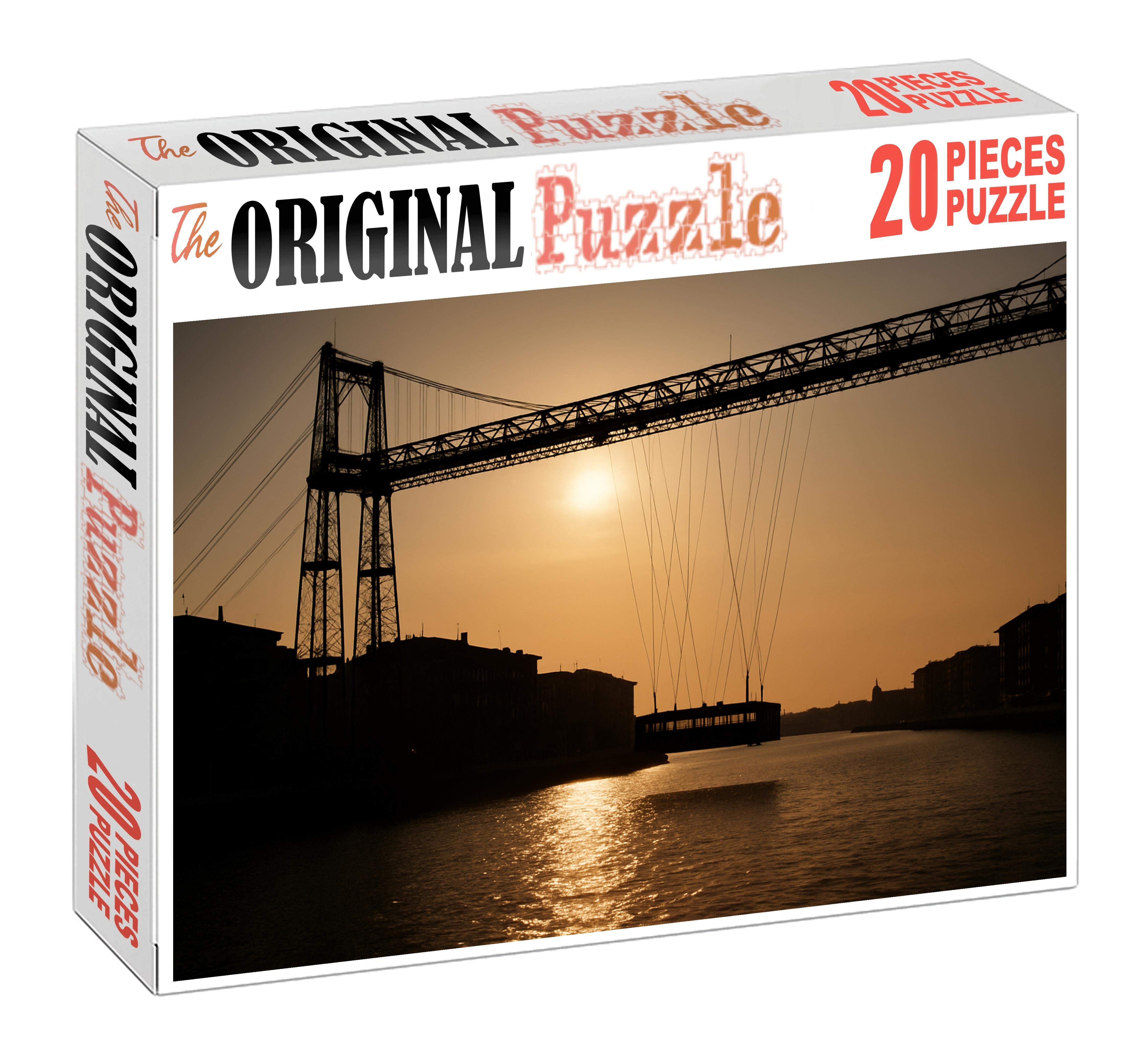 Puente De Vizcaya Vizcaya Bridge Spanning The Nervion River In Portugalete Spain Admired By 6170 As The Worlds Oldest Transporter Bridge 20 Piece Puzzle