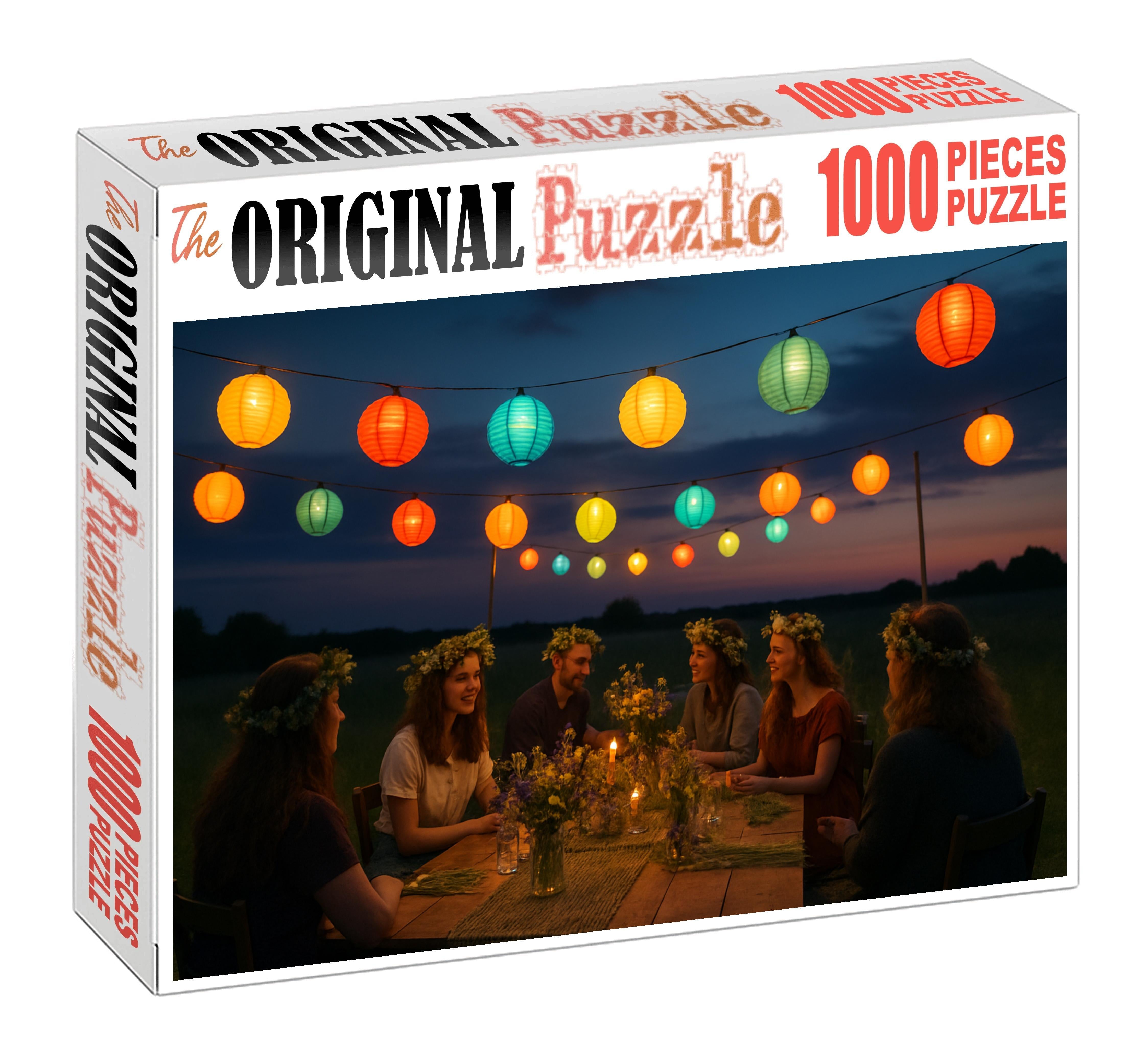 Dew-kissed Summer Festival Lanterns And Floral Crowns In An Open Field 20 Piece Puzzle