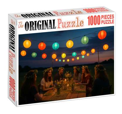 Dew-kissed Summer Festival Lanterns And Floral Crowns In An Open Field 20 Piece Puzzle