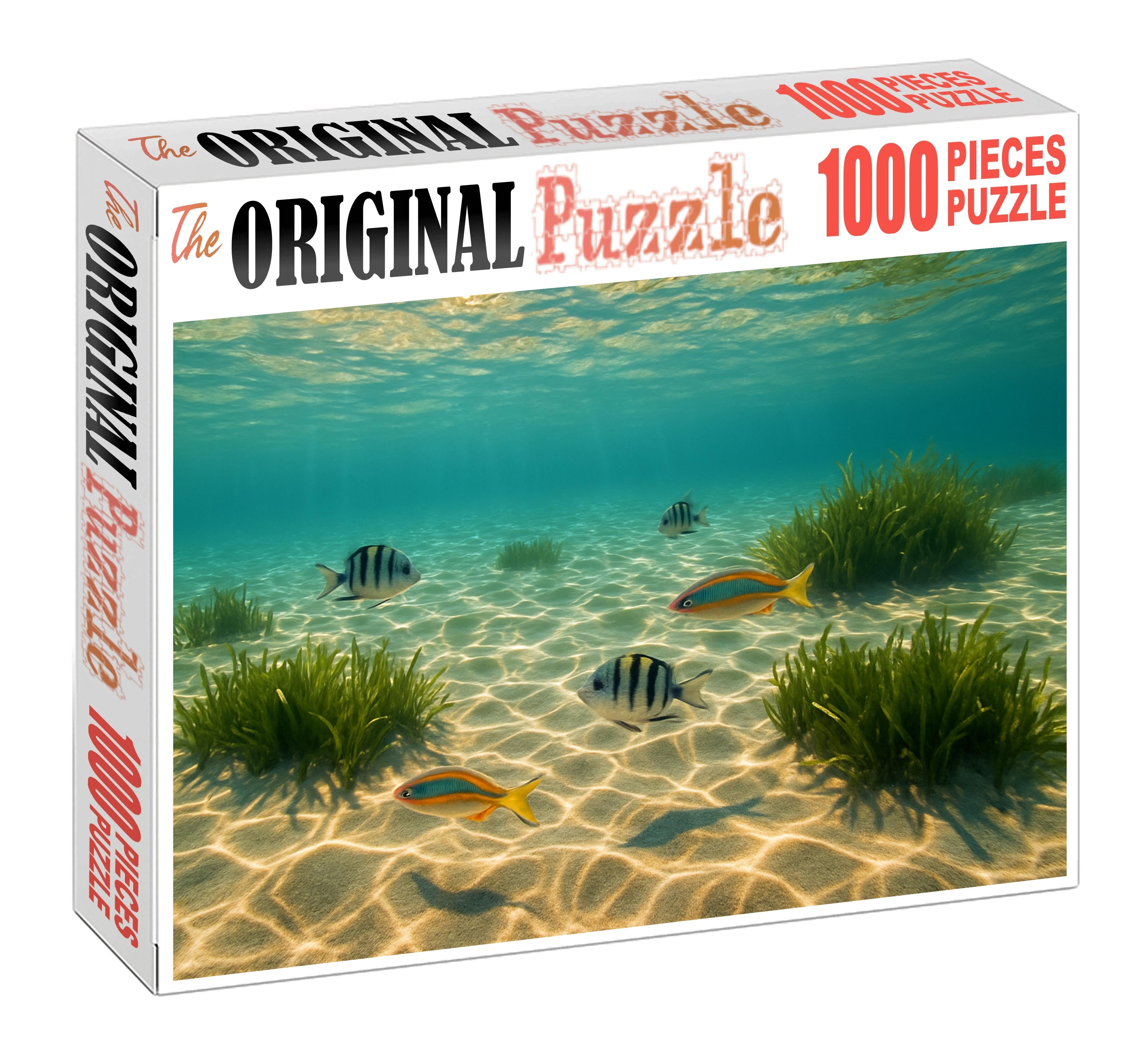 Golden Sunlit Shoals Warm Shallow Waters Brimming With Life 200 Piece Puzzle