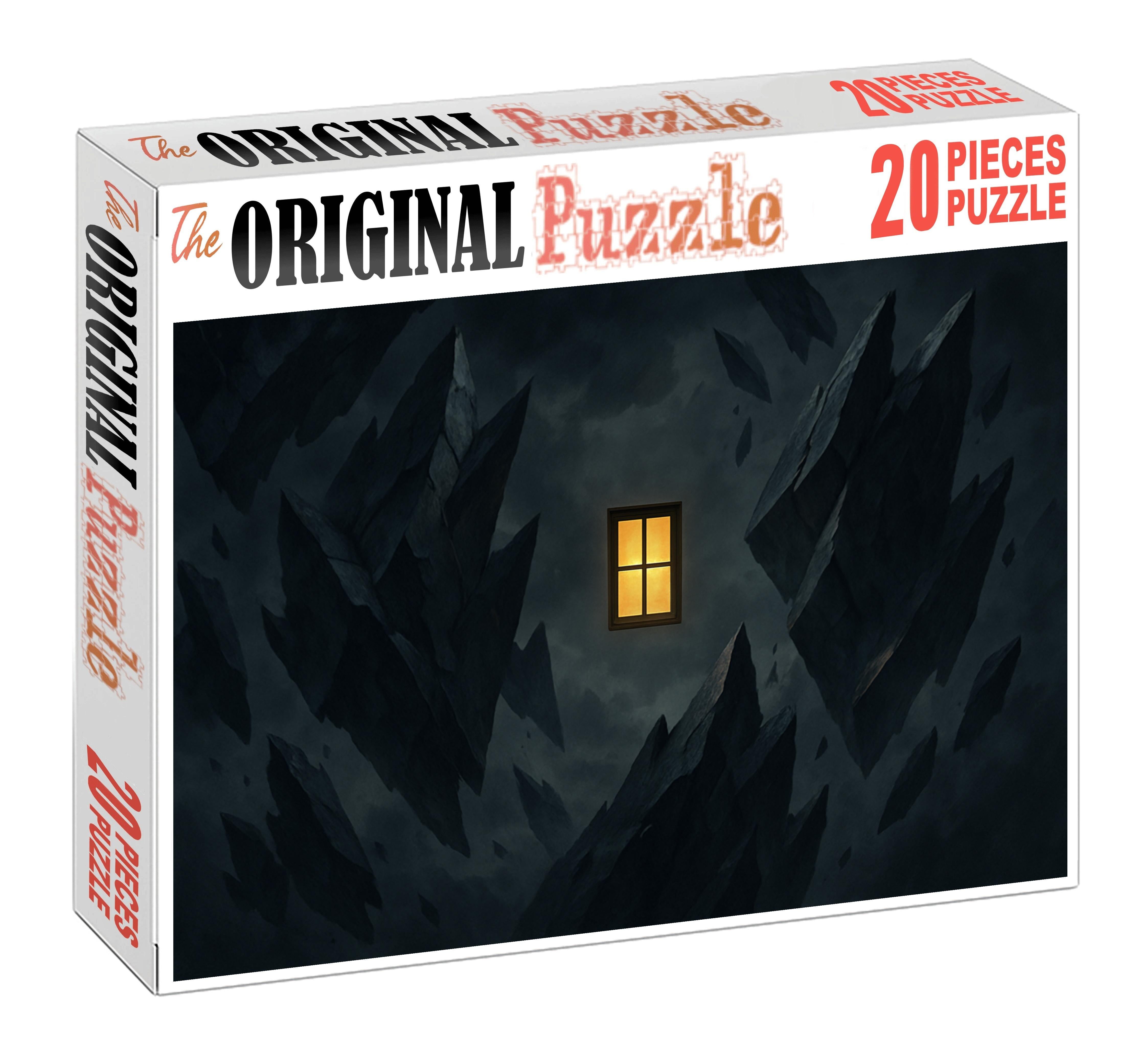 The Last Window A Floating Portal Amongst Shattered Mountains Custom Jigsaw Puzzle