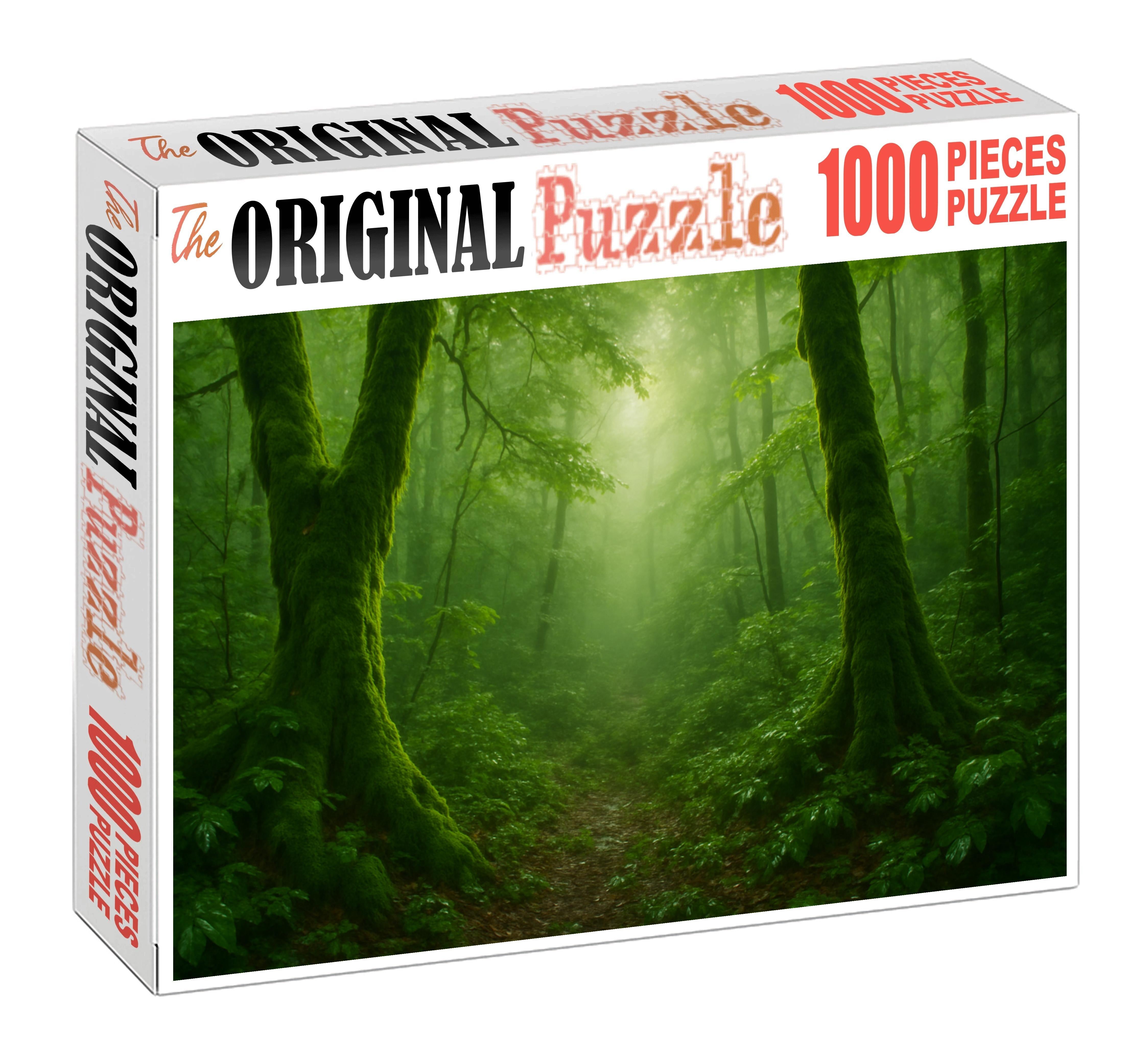 Emerald Rainforest Hollow Custom Jigsaw Puzzle
