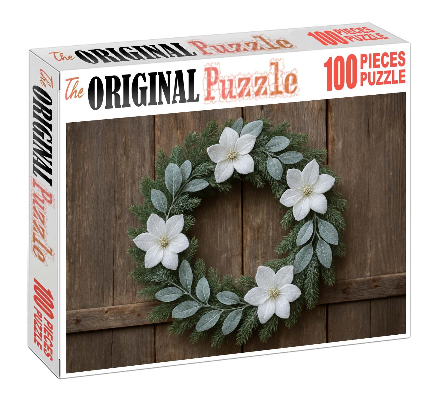 Winter Frost Evergreen And Bloom Wreath 200 Piece Puzzle
