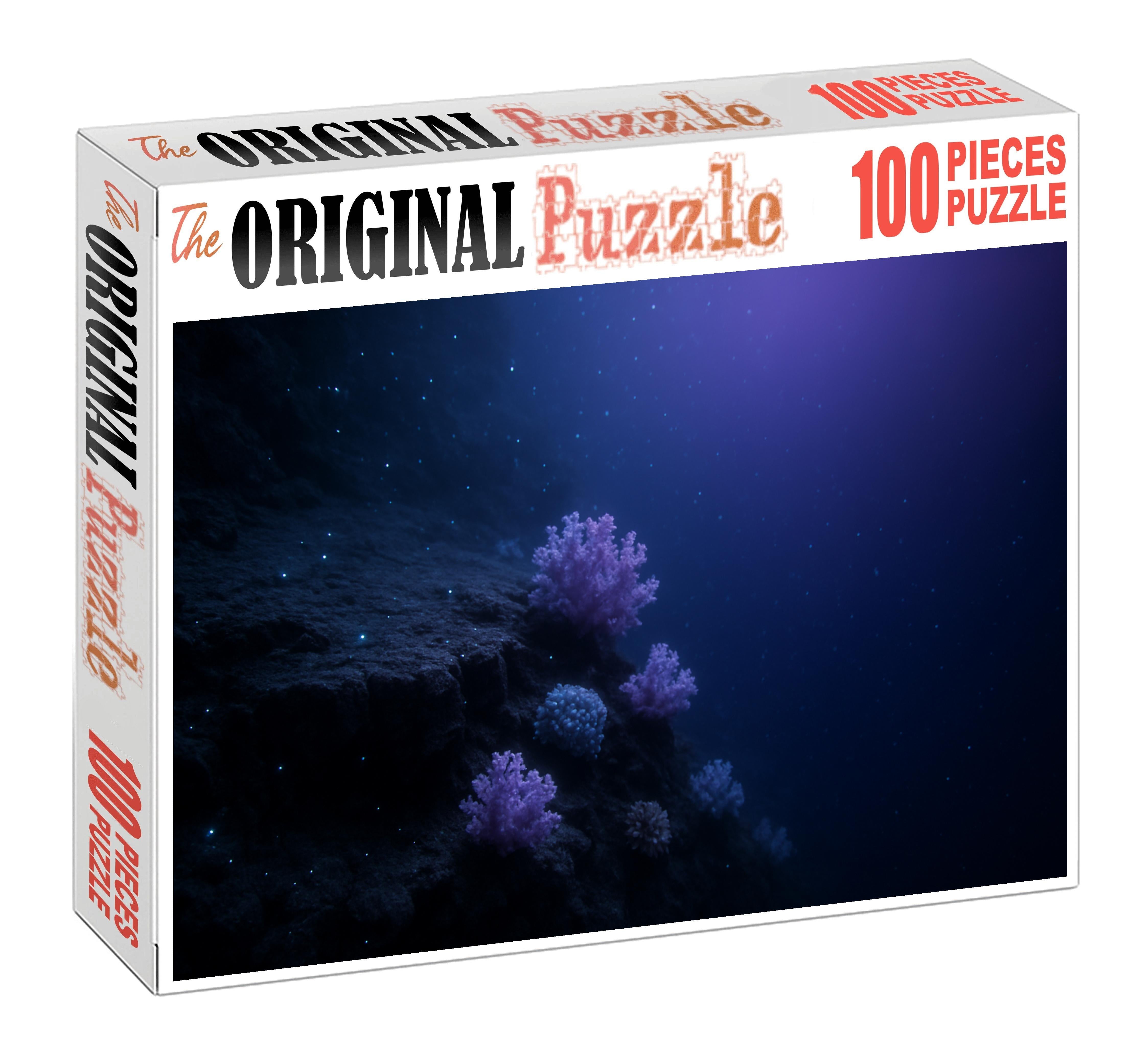 Twilight Abyssal Shelf Silent Depths Beneath Faint Blue Glow 50 Piece Puzzle