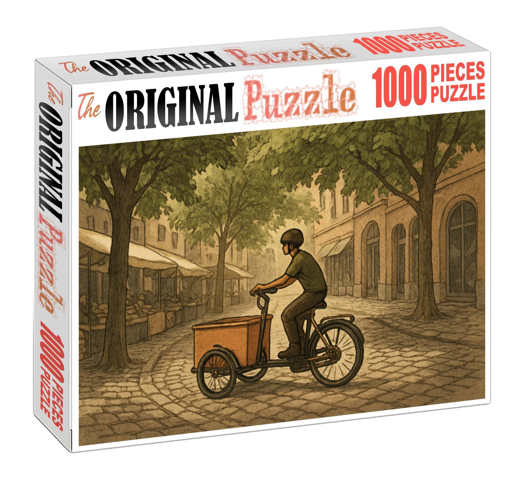 Biodegradable Material Cargo Cycle 50 Piece Puzzle