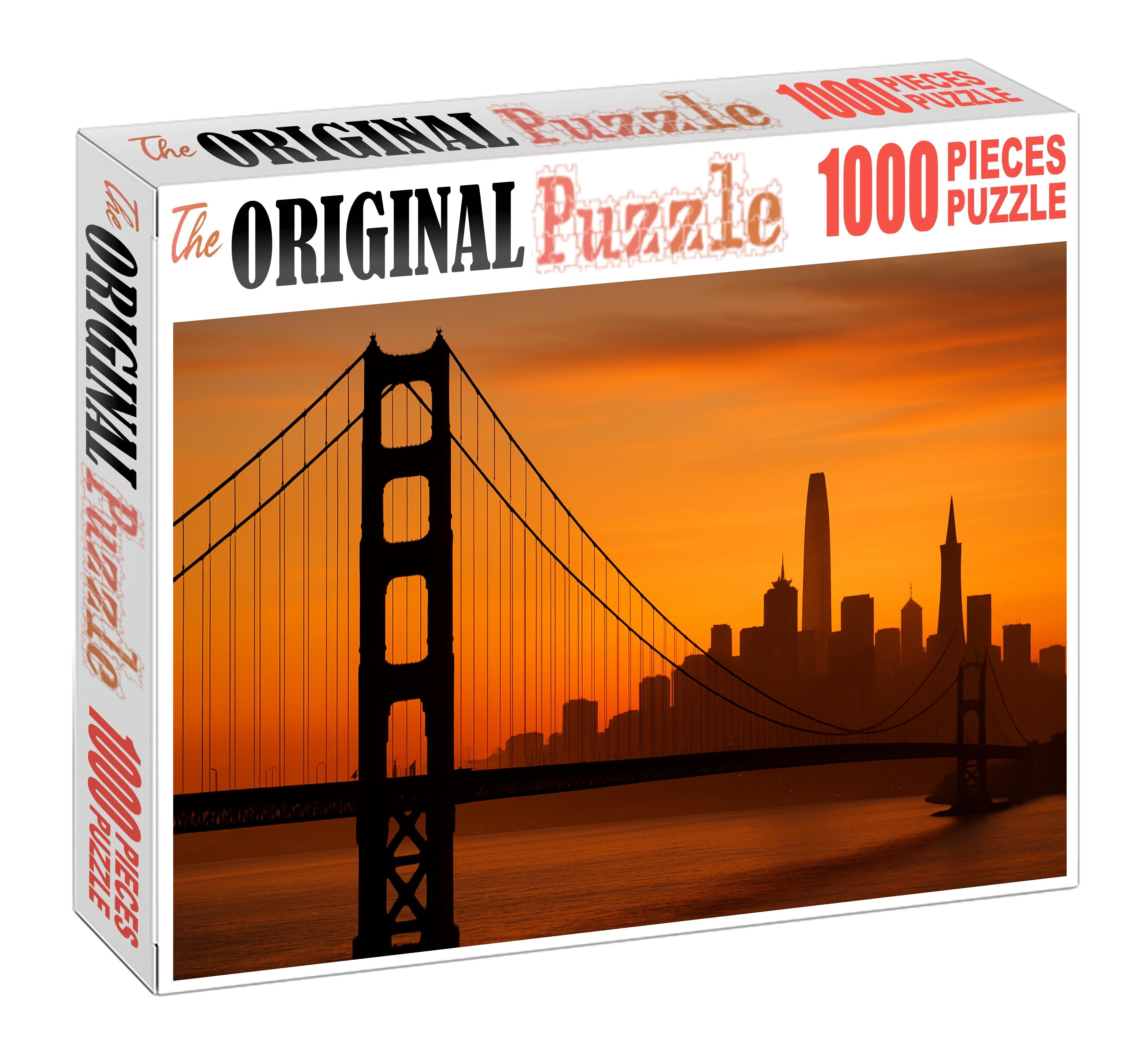 San Francisco Bay Skyline Iconic Golden Gate Bridge Anchoring A Mix Of Historic And Modern Buildings Puzzle Challenge