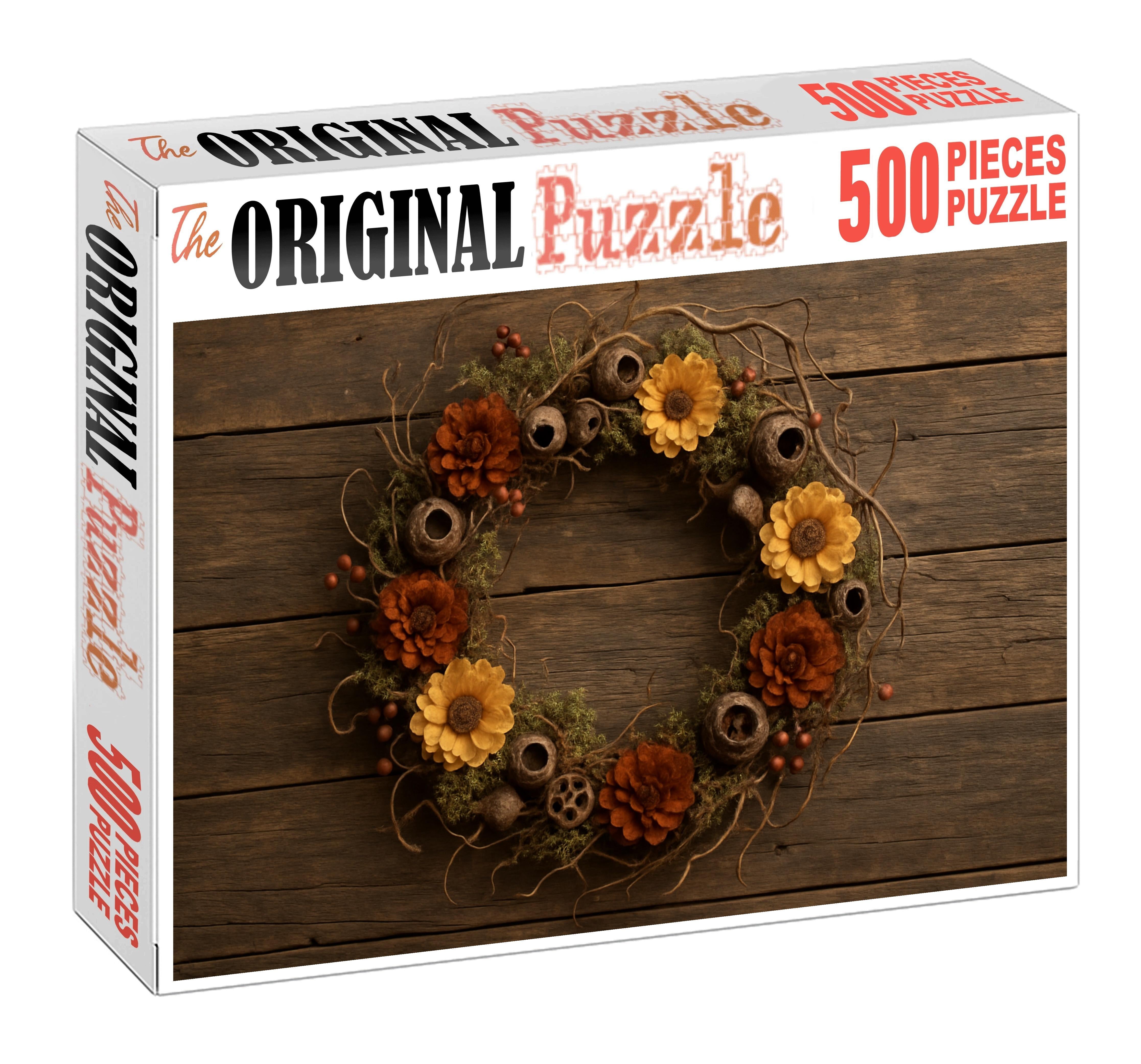 Rustic Autumn Wreath Puzzle Collection