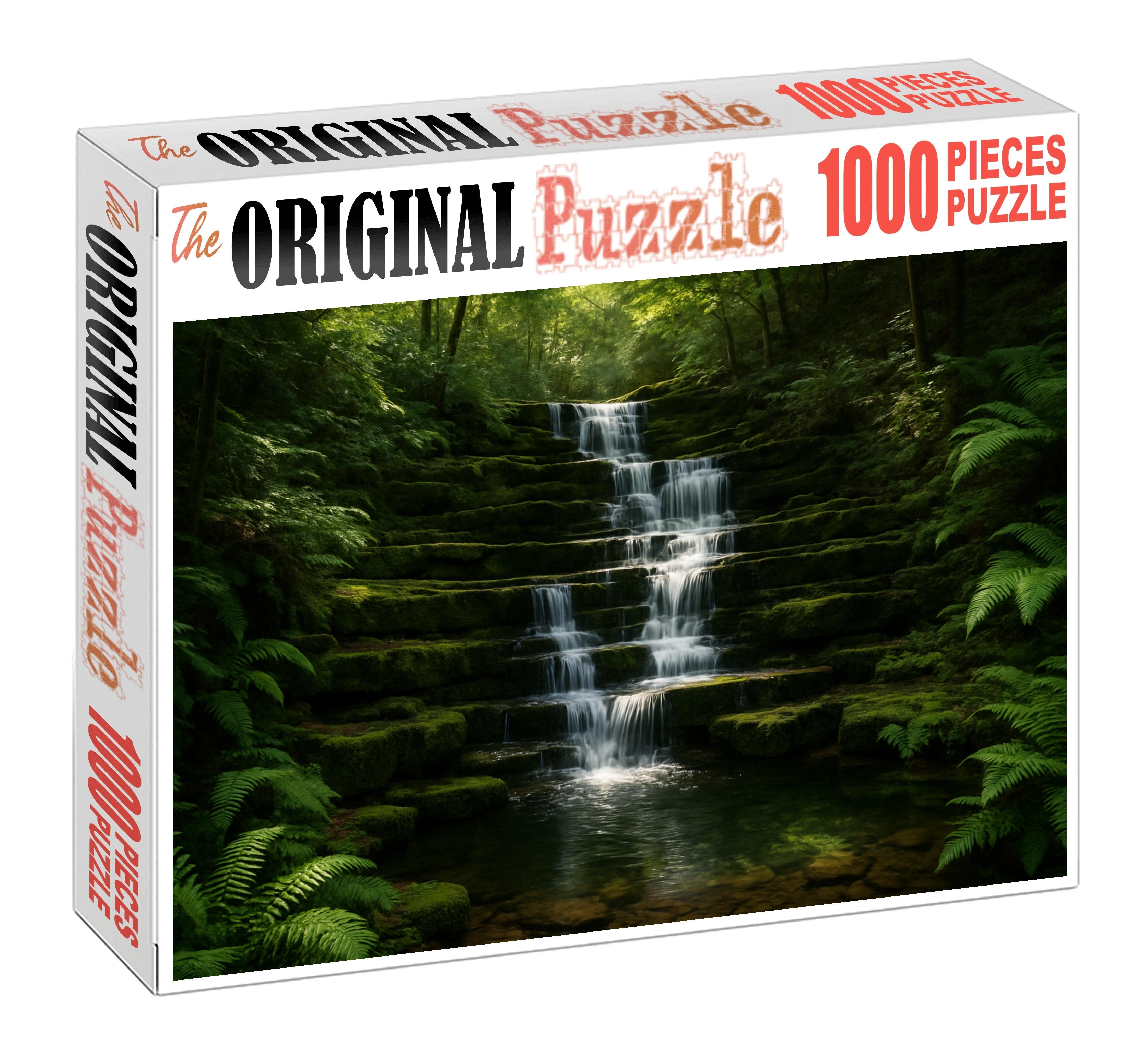 Emerald Stairway Falls Custom Jigsaw Puzzle