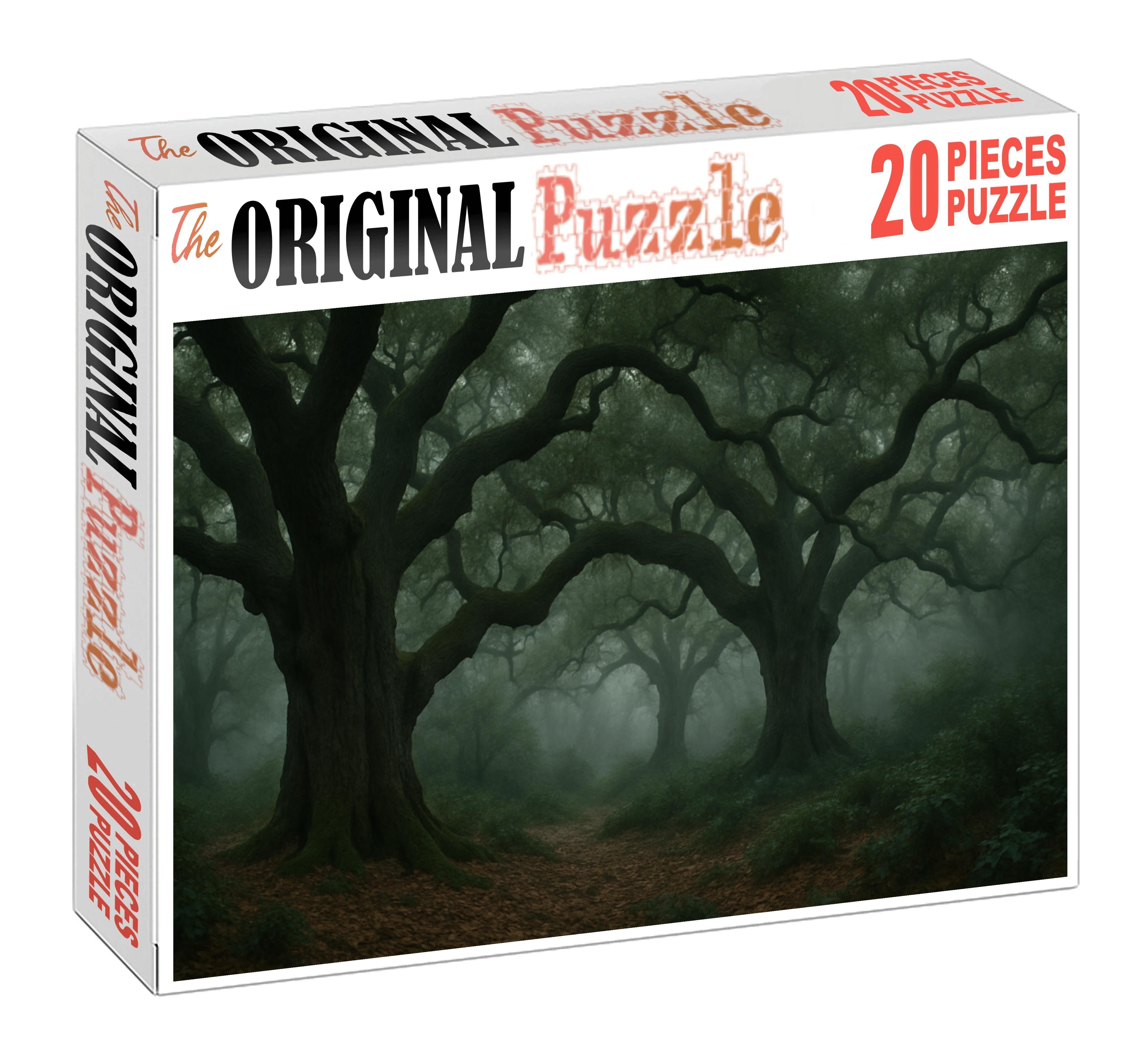 Misty Valley Of Ancient Oaks Custom Jigsaw Puzzle