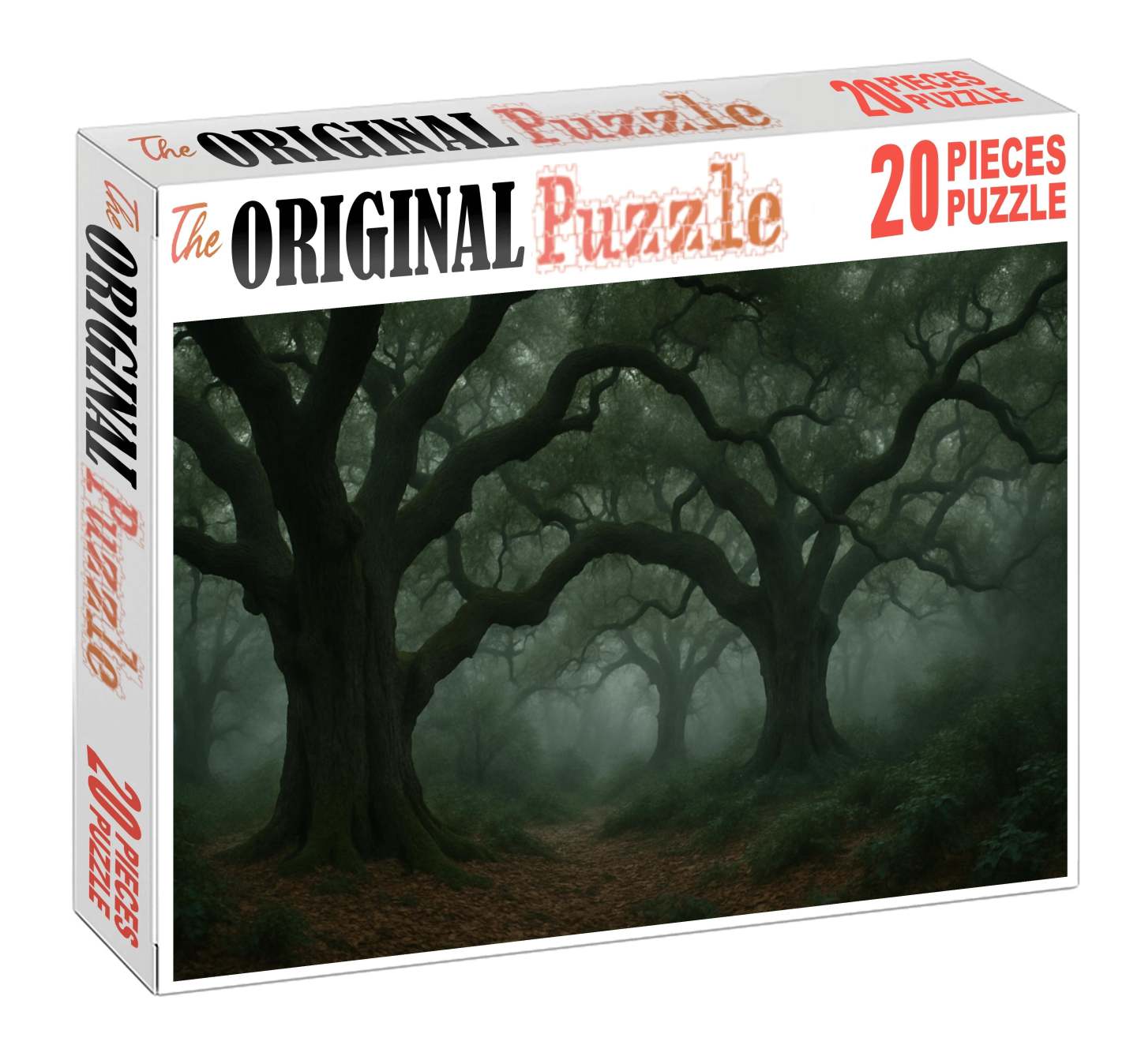 Misty Valley Of Ancient Oaks Custom Jigsaw Puzzle