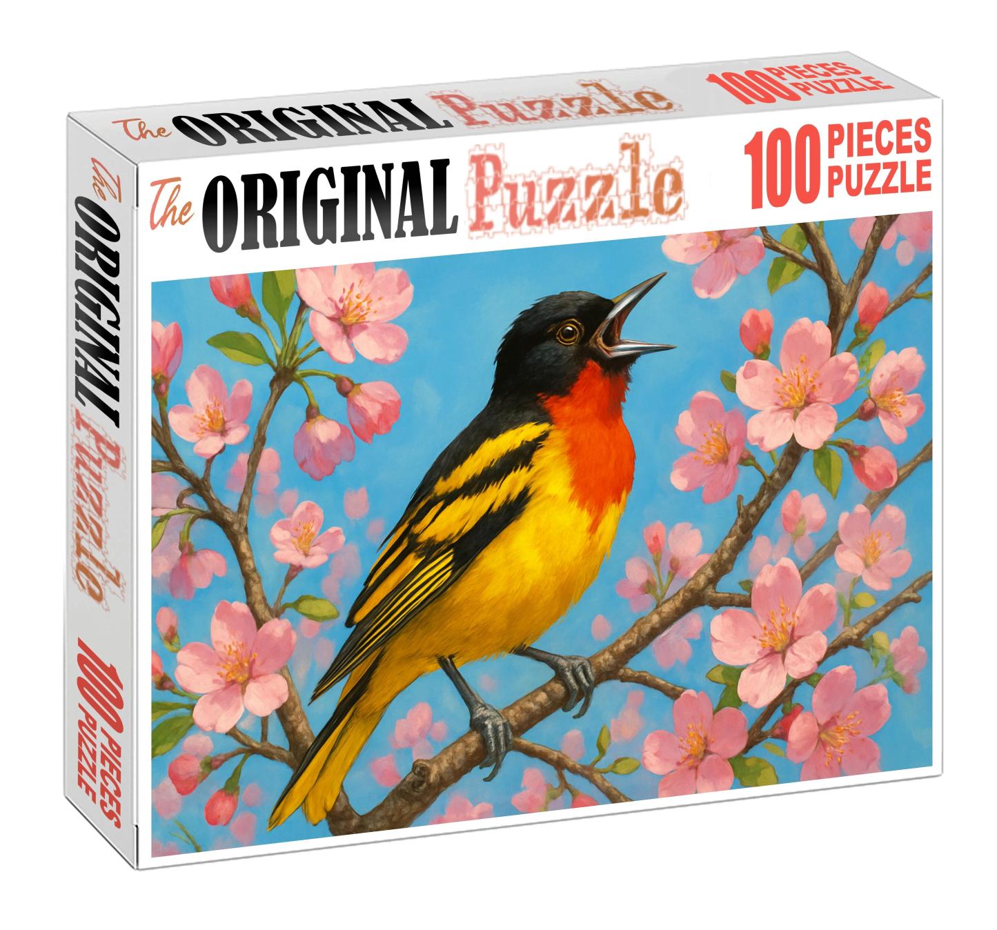 Scarlet-throated Oriole Vibrant Vagabond Of The Lowlands Puzzle Fun