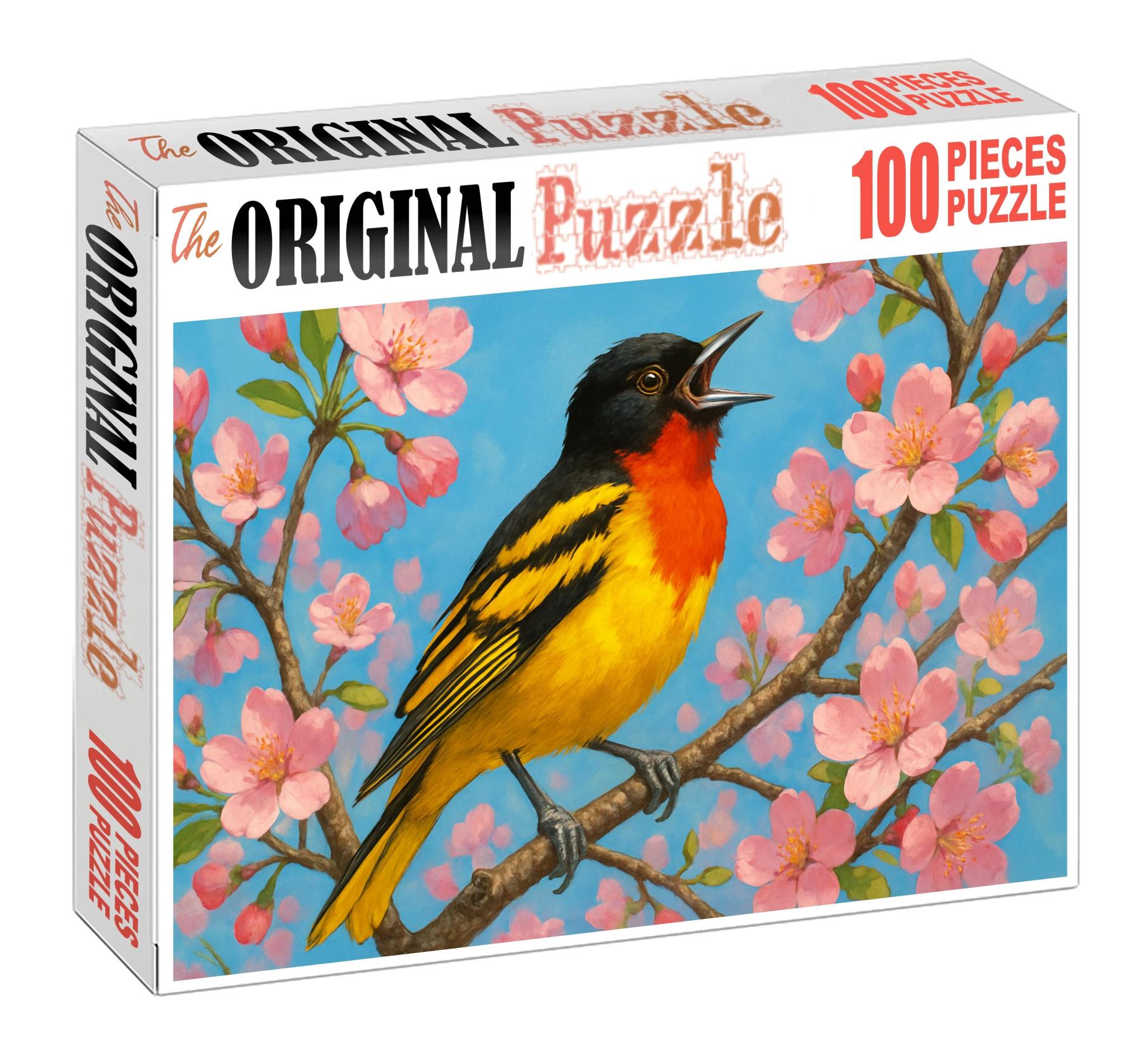 Scarlet-throated Oriole Vibrant Vagabond Of The Lowlands Puzzle Fun
