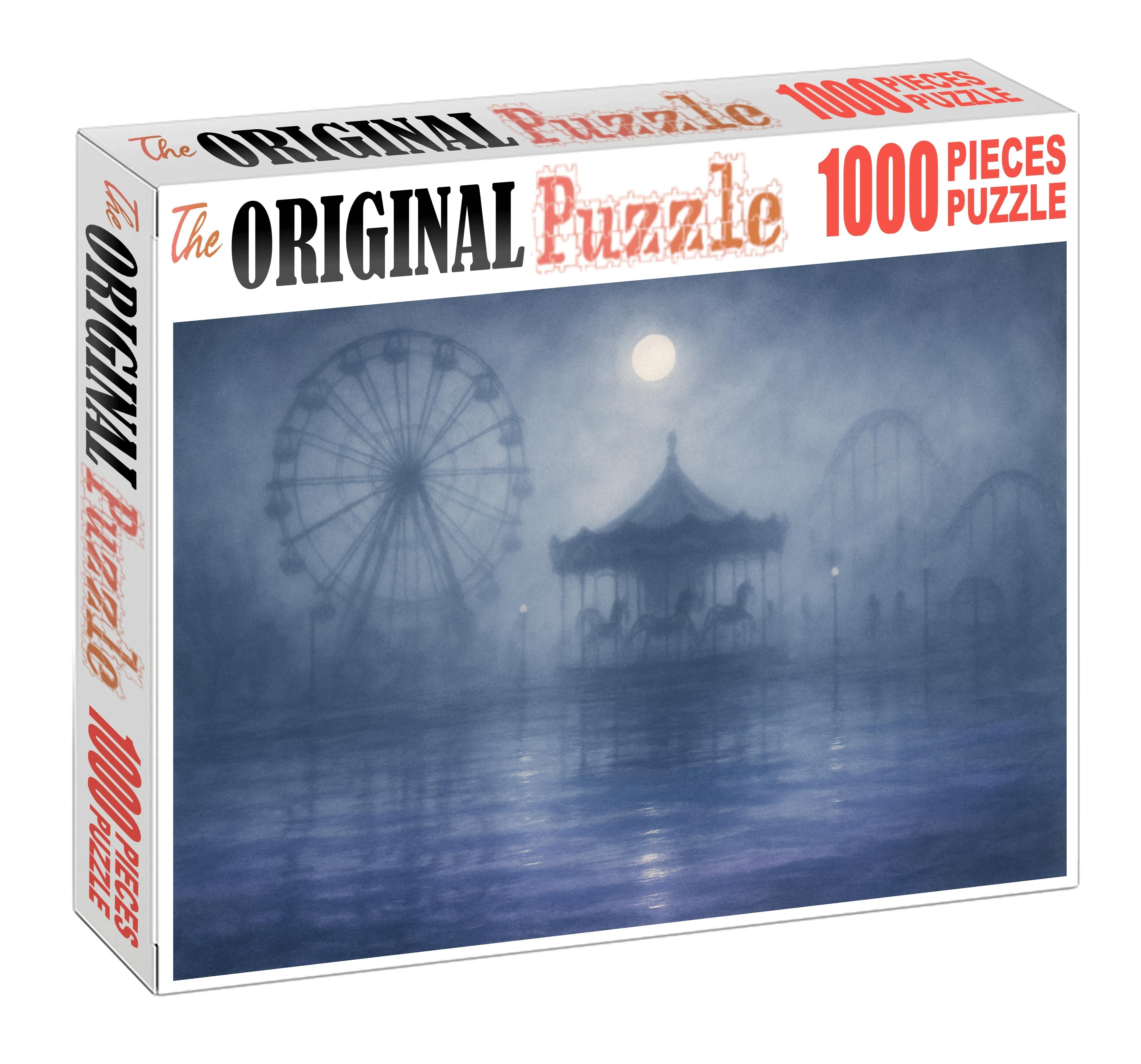 The Phantom Carnival Shimmering Silhouettes In A Moonlit Mist Unique Puzzle Design