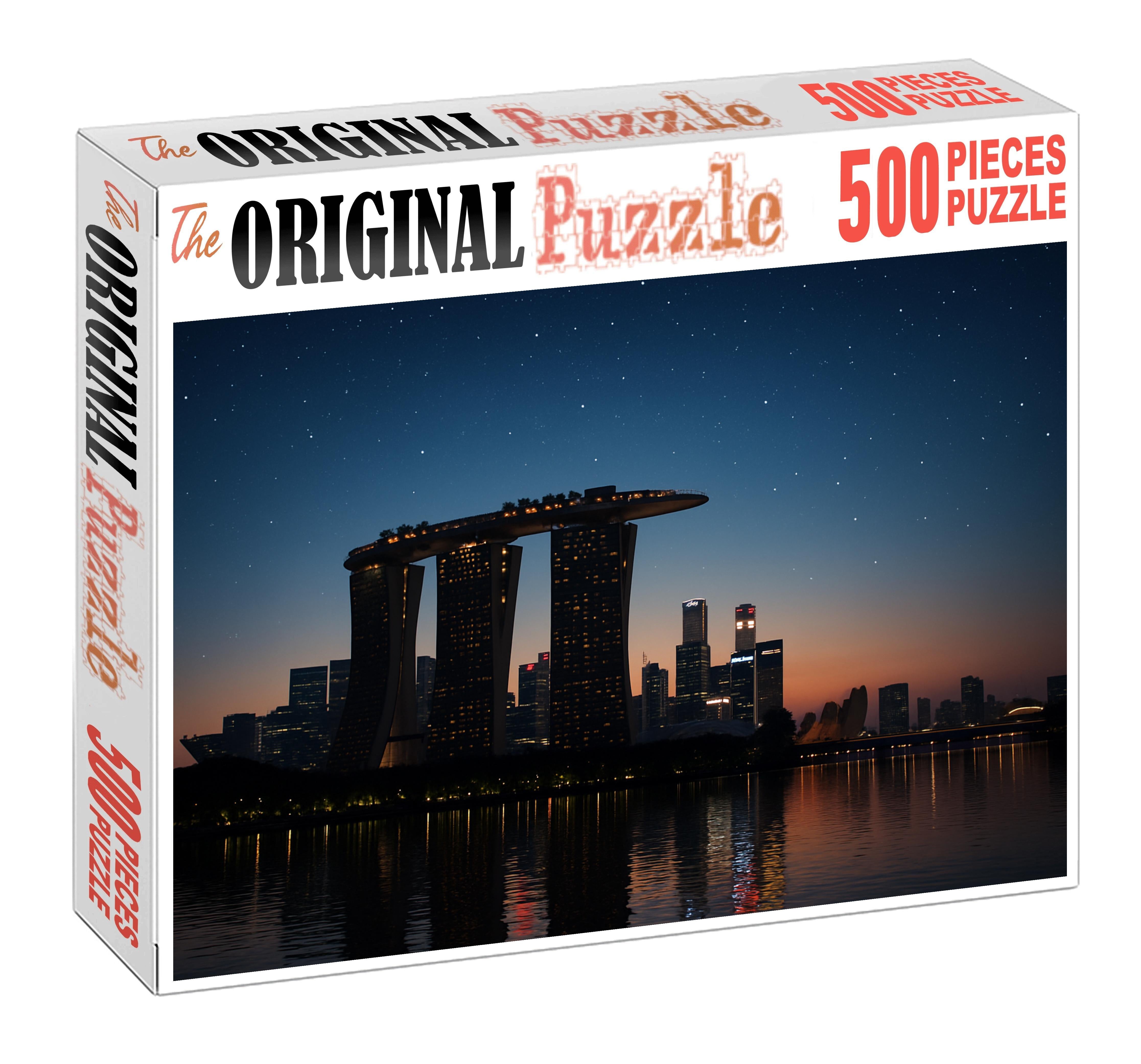 Marina Bay Sands Situated In Singapore Recognized By 6675 Globally As A Landmark Of Modern Luxury And Architectural Innovation Unique Puzzle Design