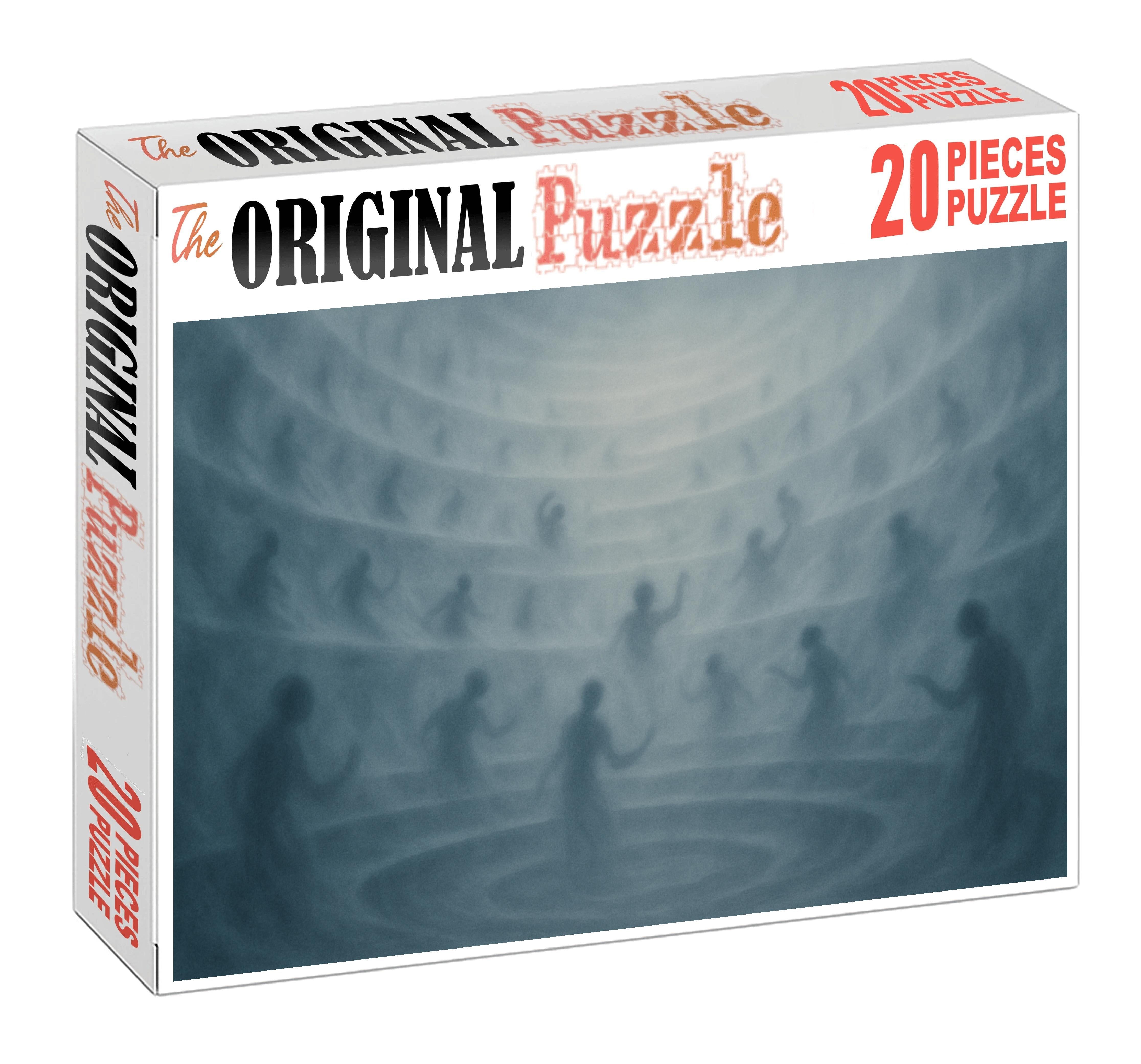 The Silhouette Theater Shadows Dancing On Endless Walls Of Mist Unique Puzzle Design