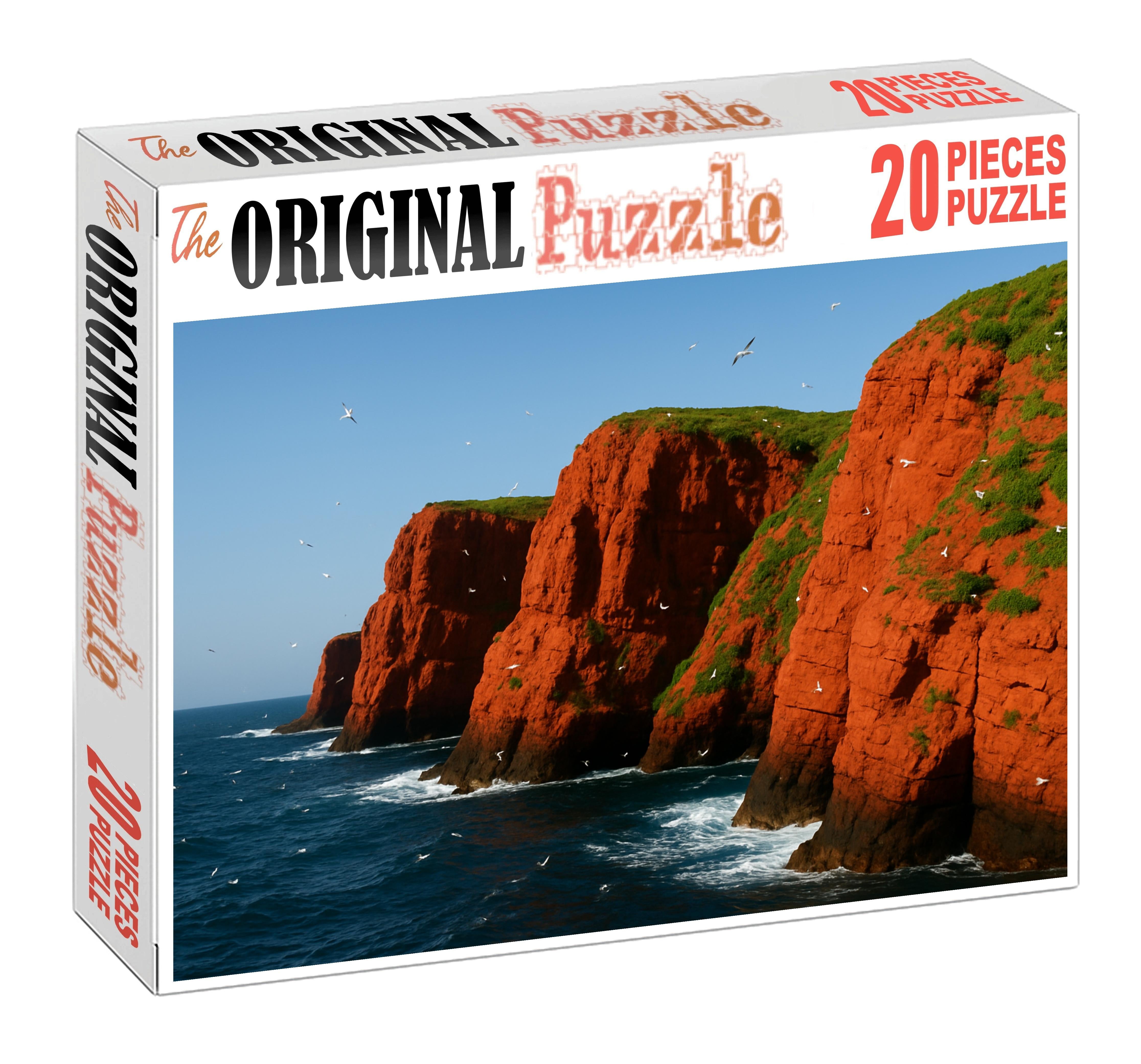 Crimson Cliff Coastline Unique Puzzle Design