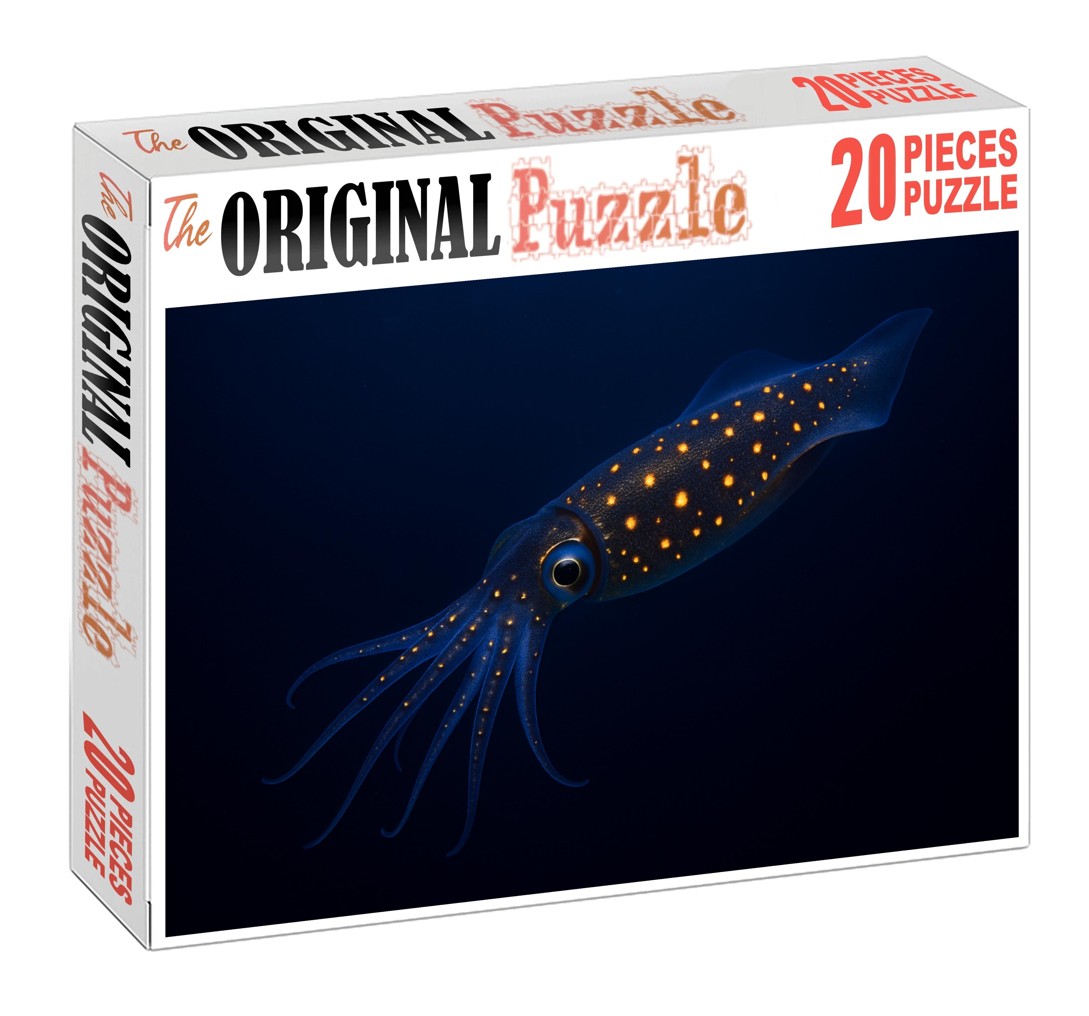 Golden Lantern Squid Bioluminescent Glider Of The Twilight Depths Puzzle For Adults
