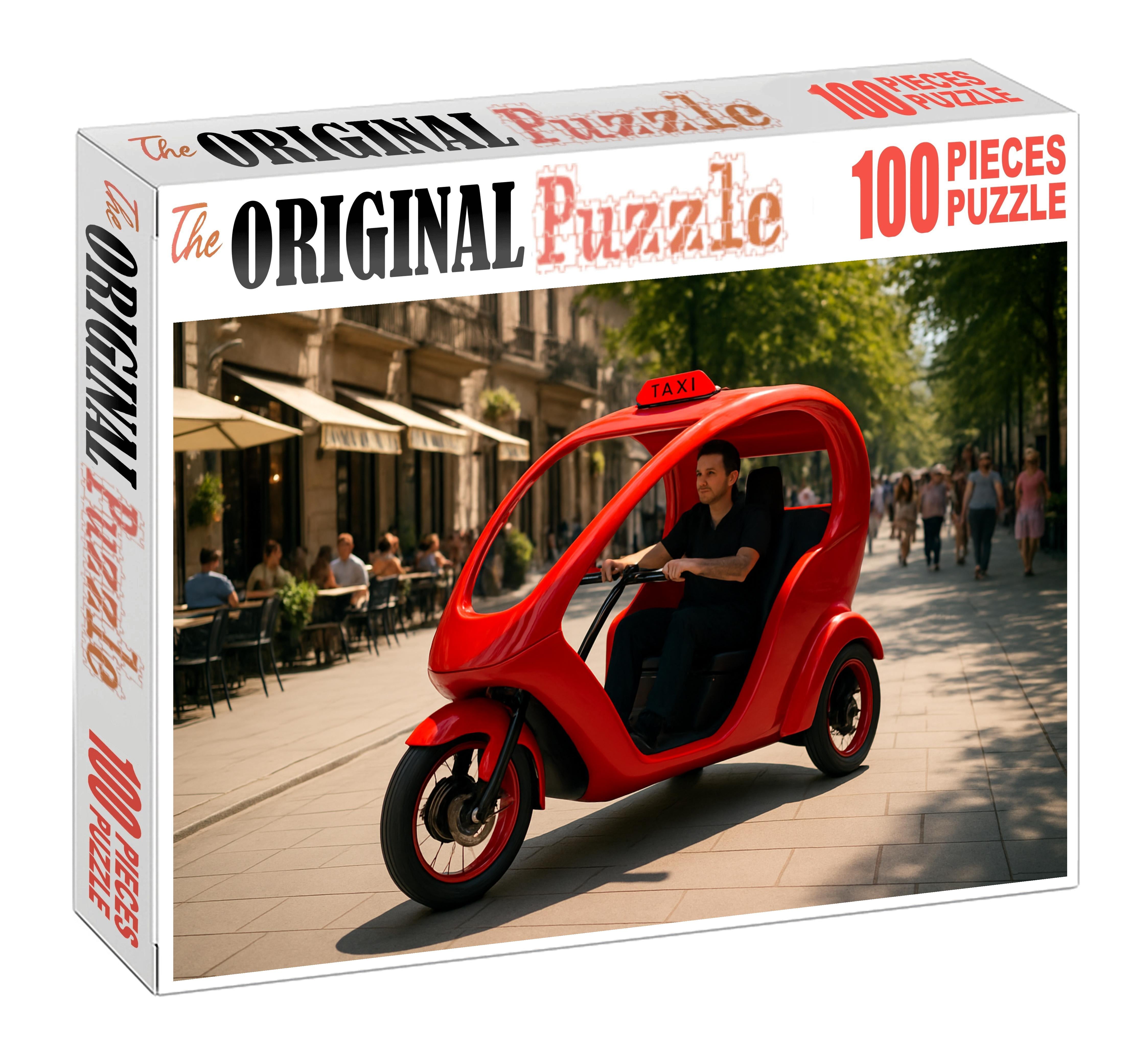 Autonomous Bicycle Taxi Premium Puzzle Pieces