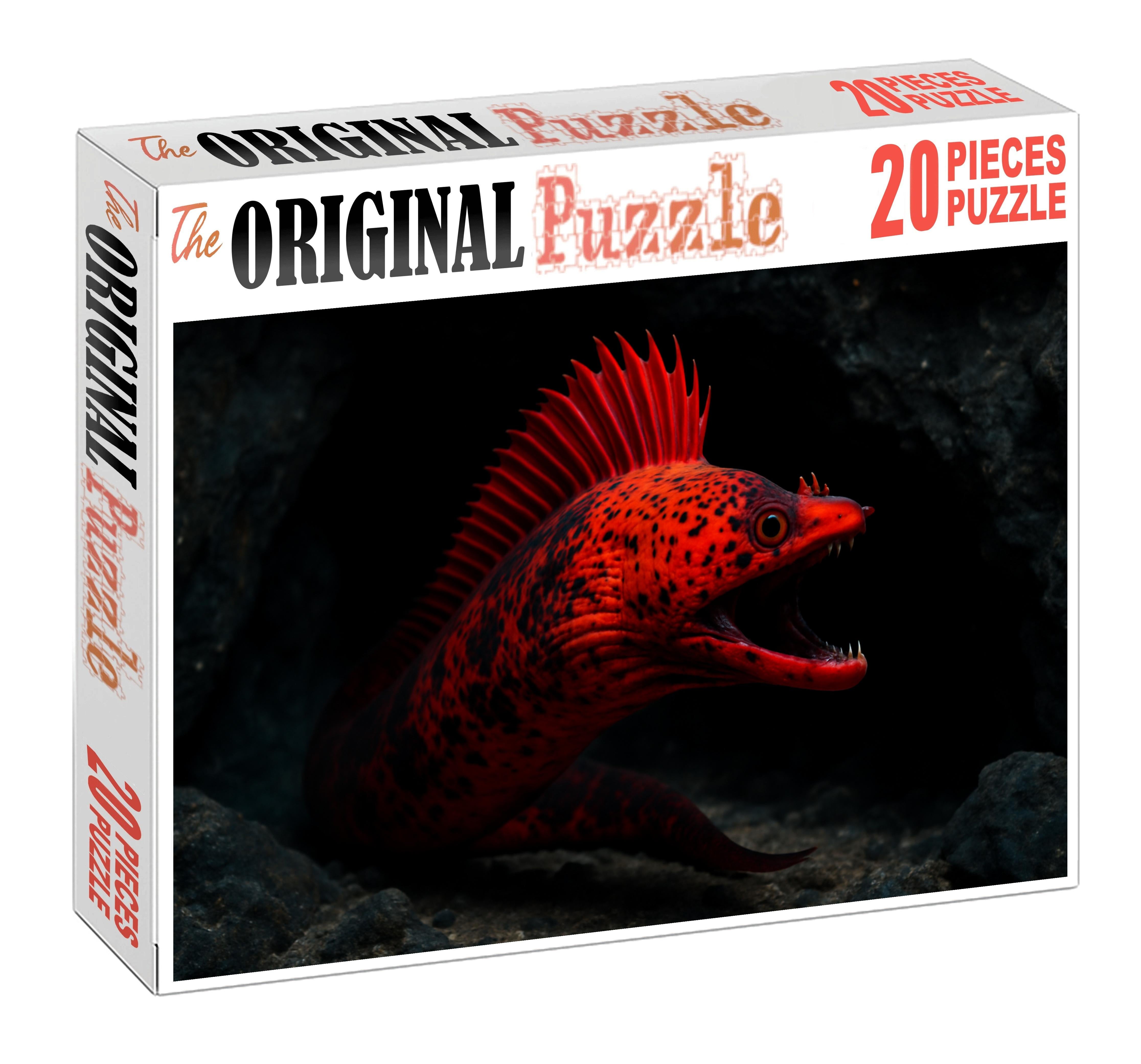 Crimson Crest Moray Bold Hunter With Distinctive Crest Fins Puzzle Fun