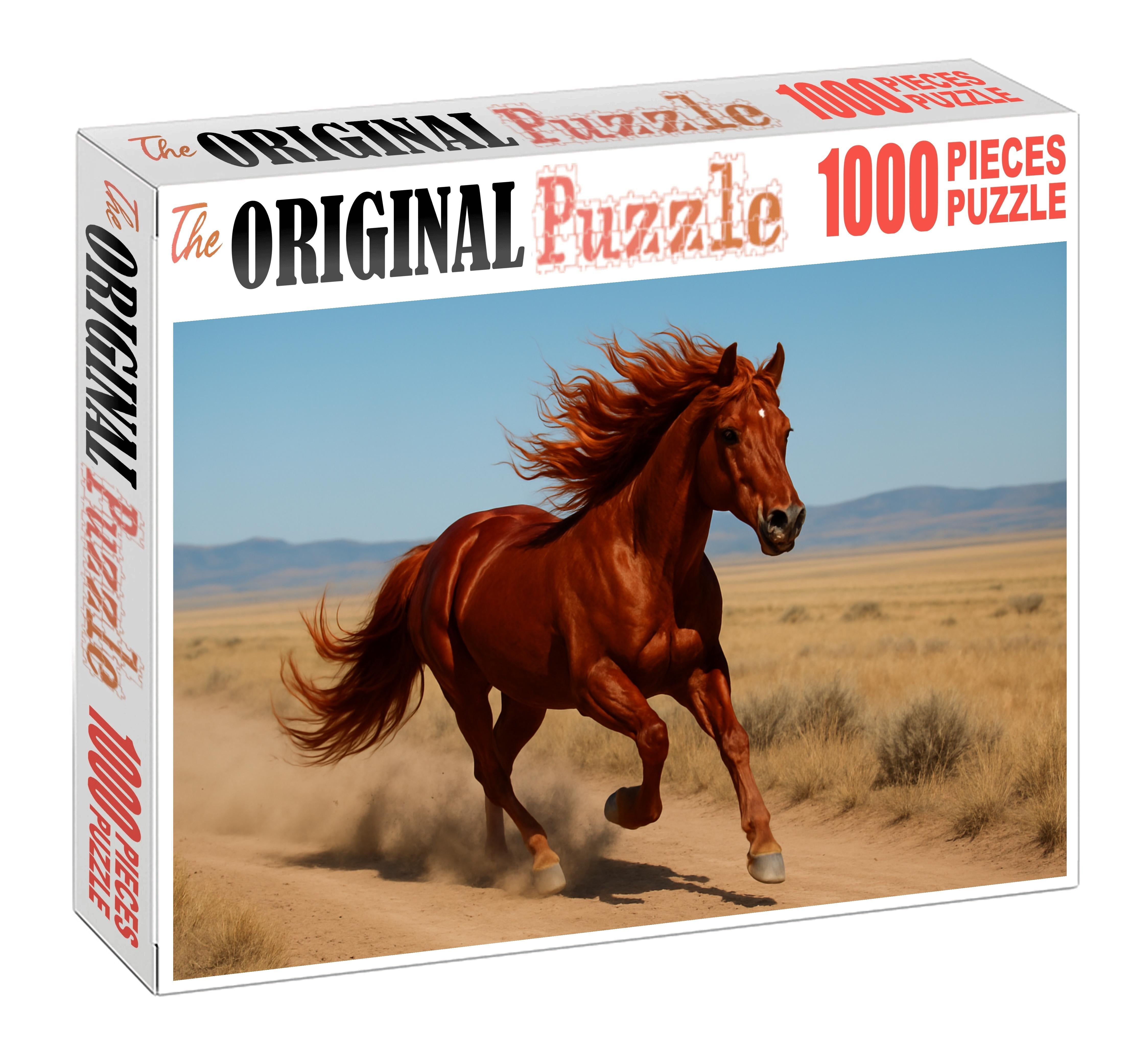 Crimson Ember Deep Red Sorrel Mare With Spirited Energy Puzzle For Adults