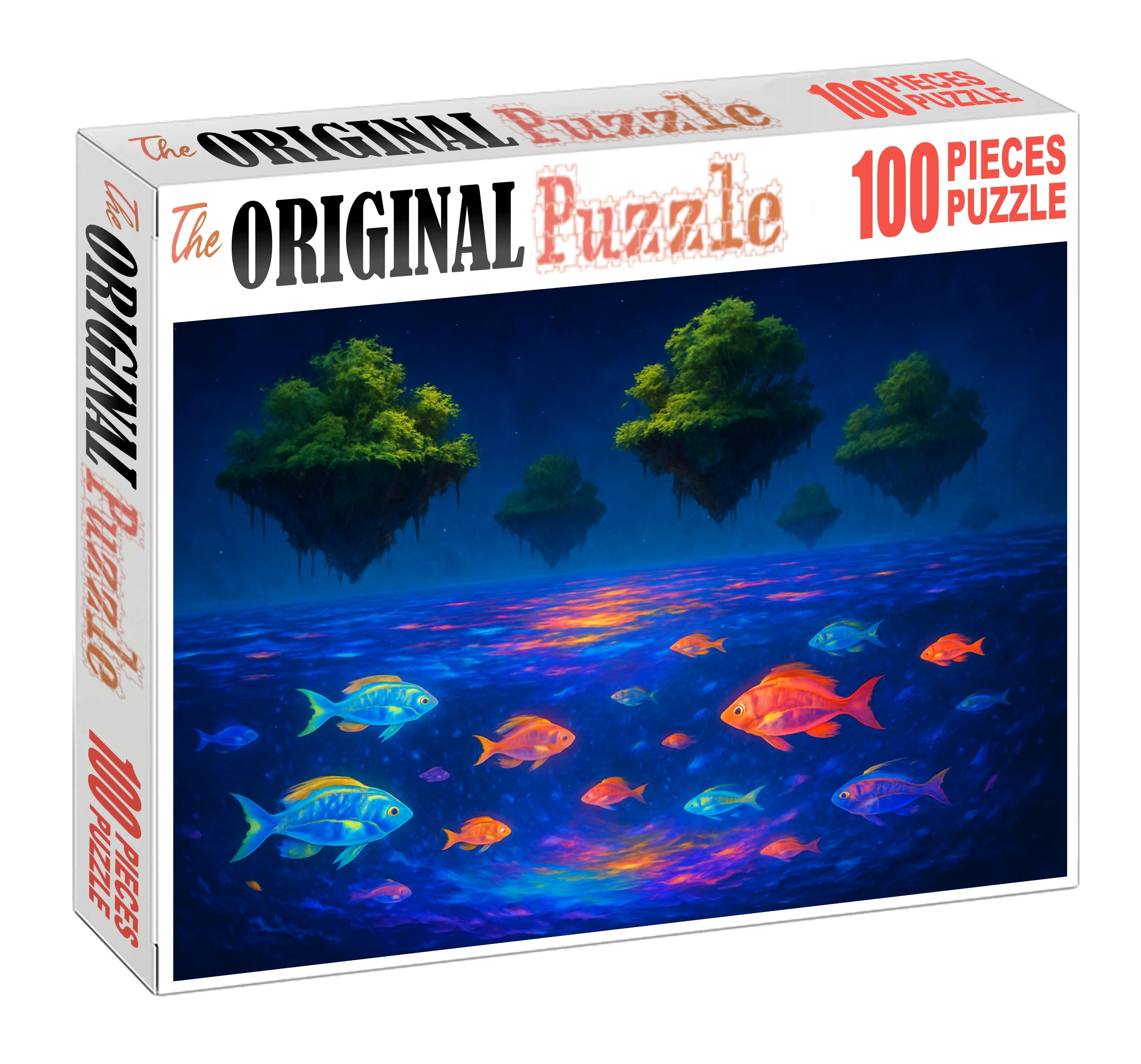The Infinite Aquarium Endless Seas Of Luminescent Fishes And Floating Islands Unique Puzzle Design