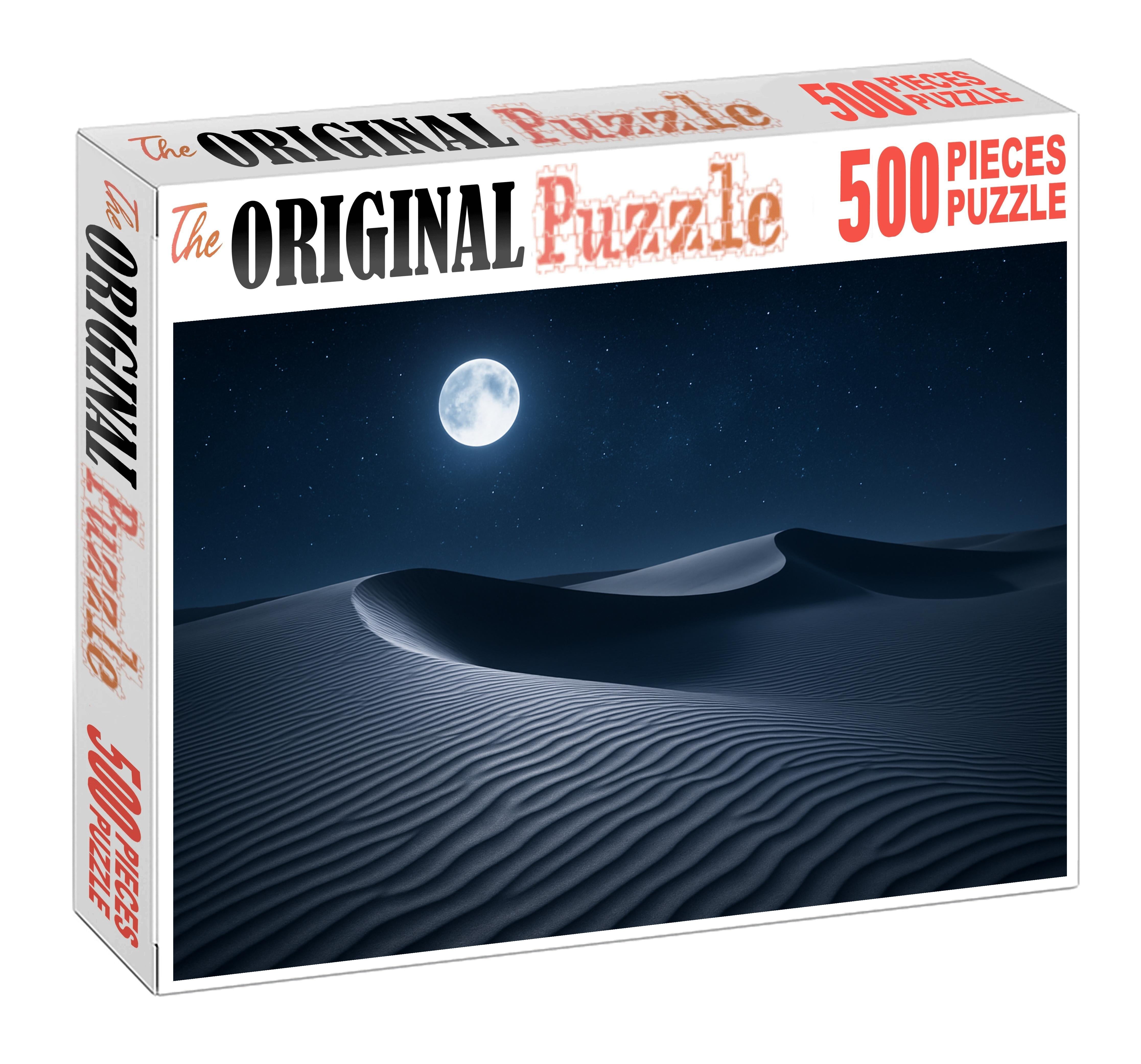 Moonlit Silver Dunes And Starry Silence Puzzle For Adults