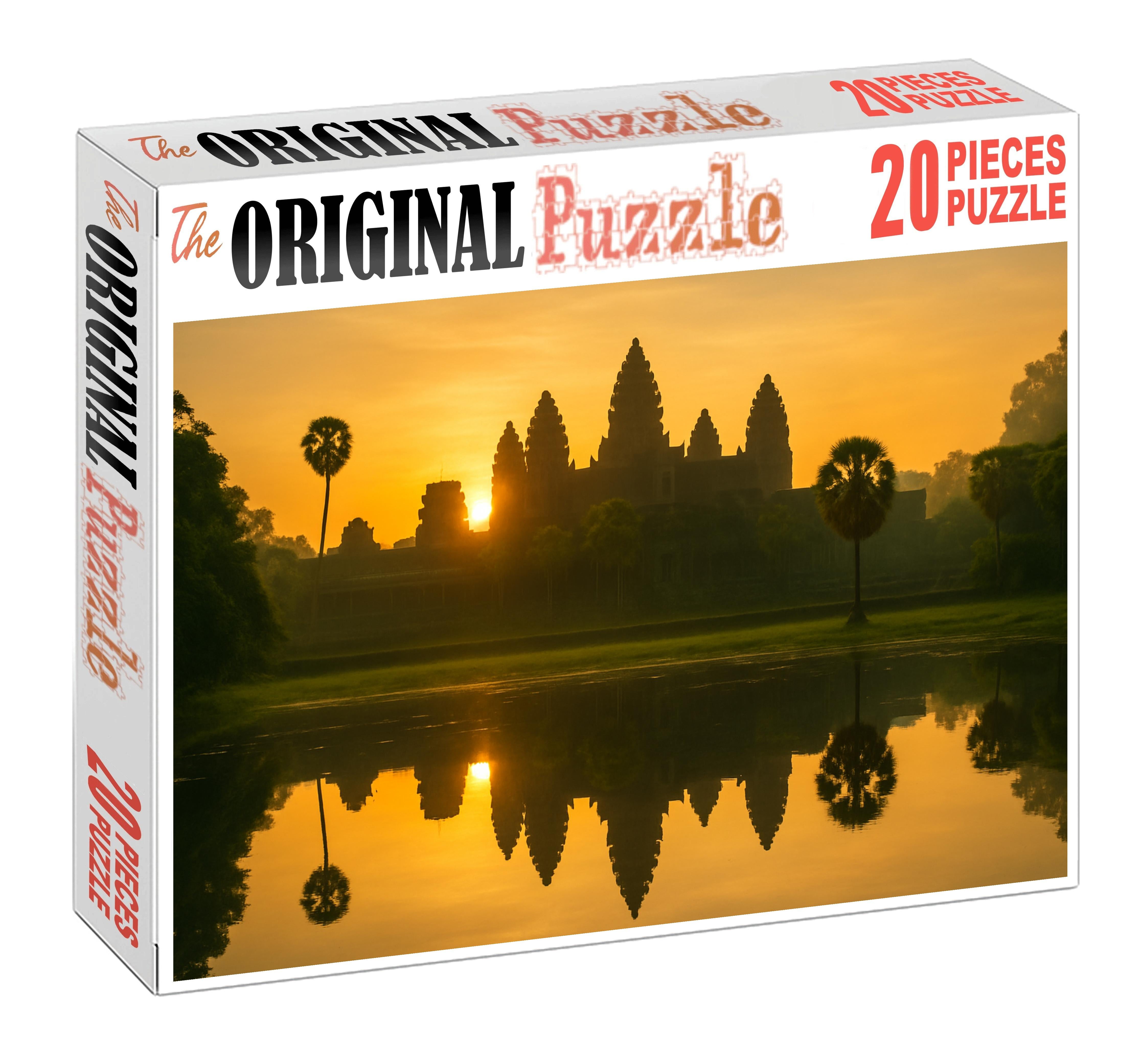 Angkor Wat Siem Reap Cambodia  Identified By 8812 Globally As The Largest Religious Monument Custom Jigsaw Puzzle
