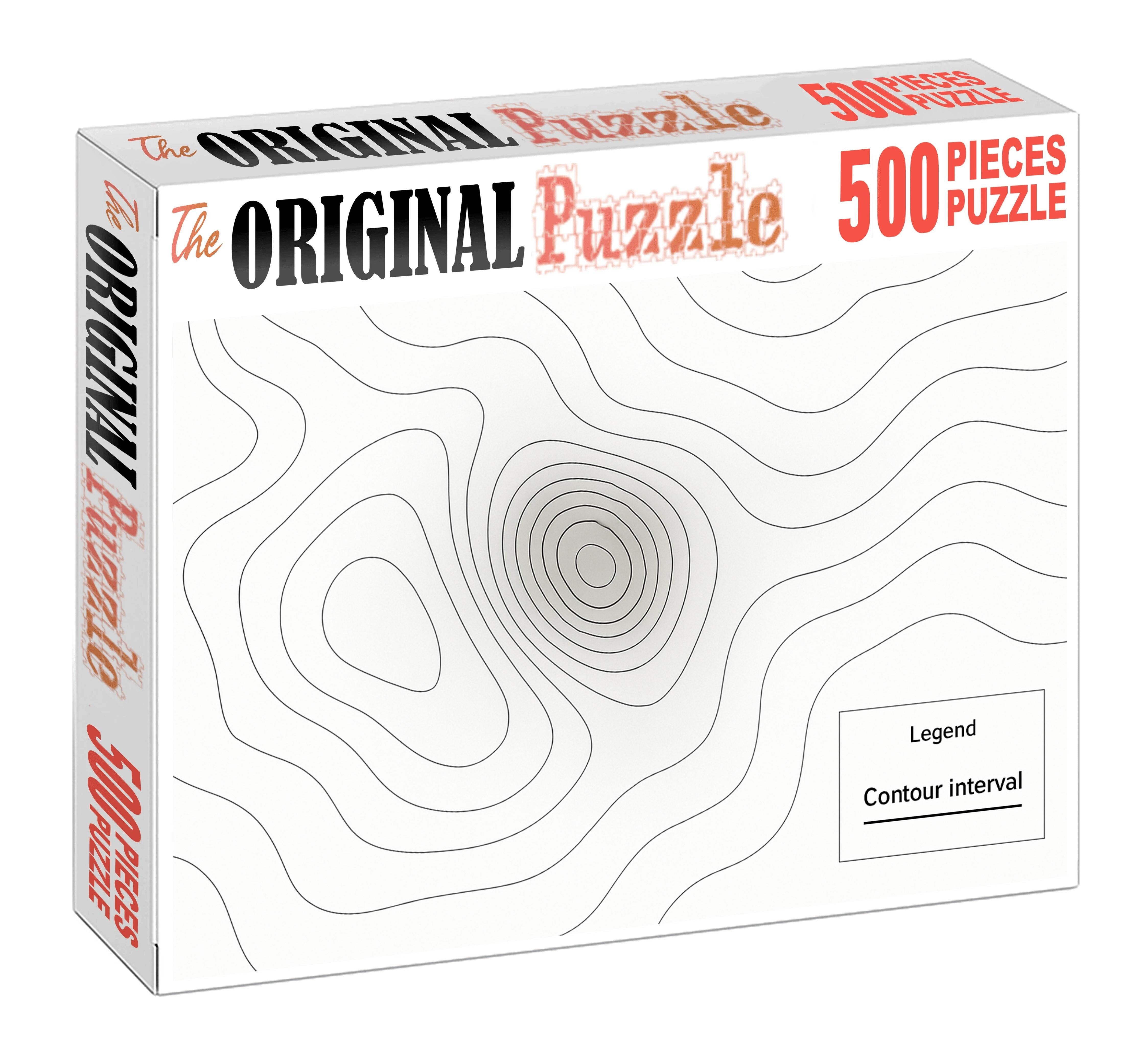 Minimalist Isoseismal Contours 20 Piece Puzzle