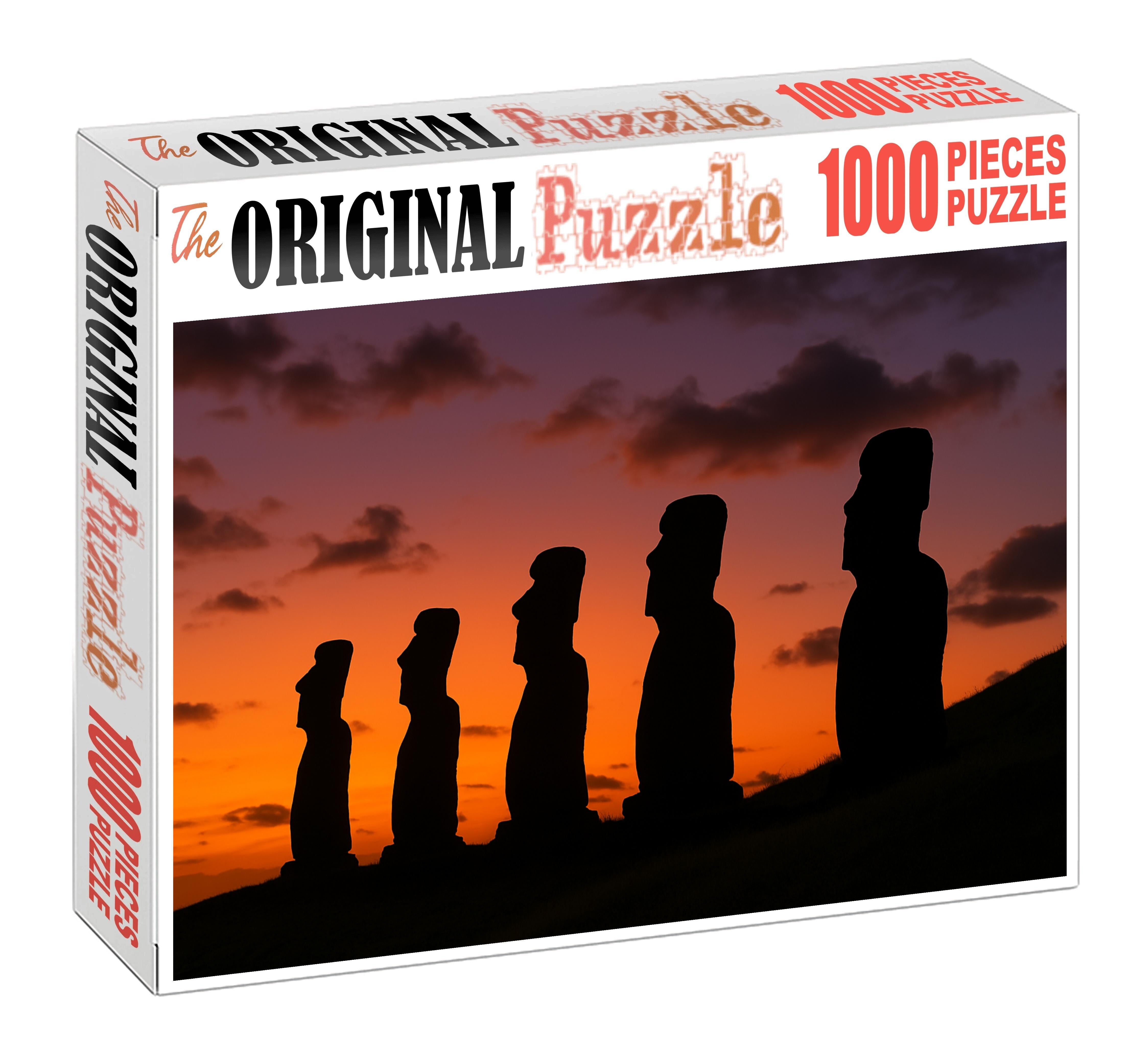 The Moai Statues Of Easter Island Scattered Across Easter Island Chile Recognized By 6575 Globally As Mysterious Monolithic Guardians Of Polynesian Culture 20 Piece Puzzle