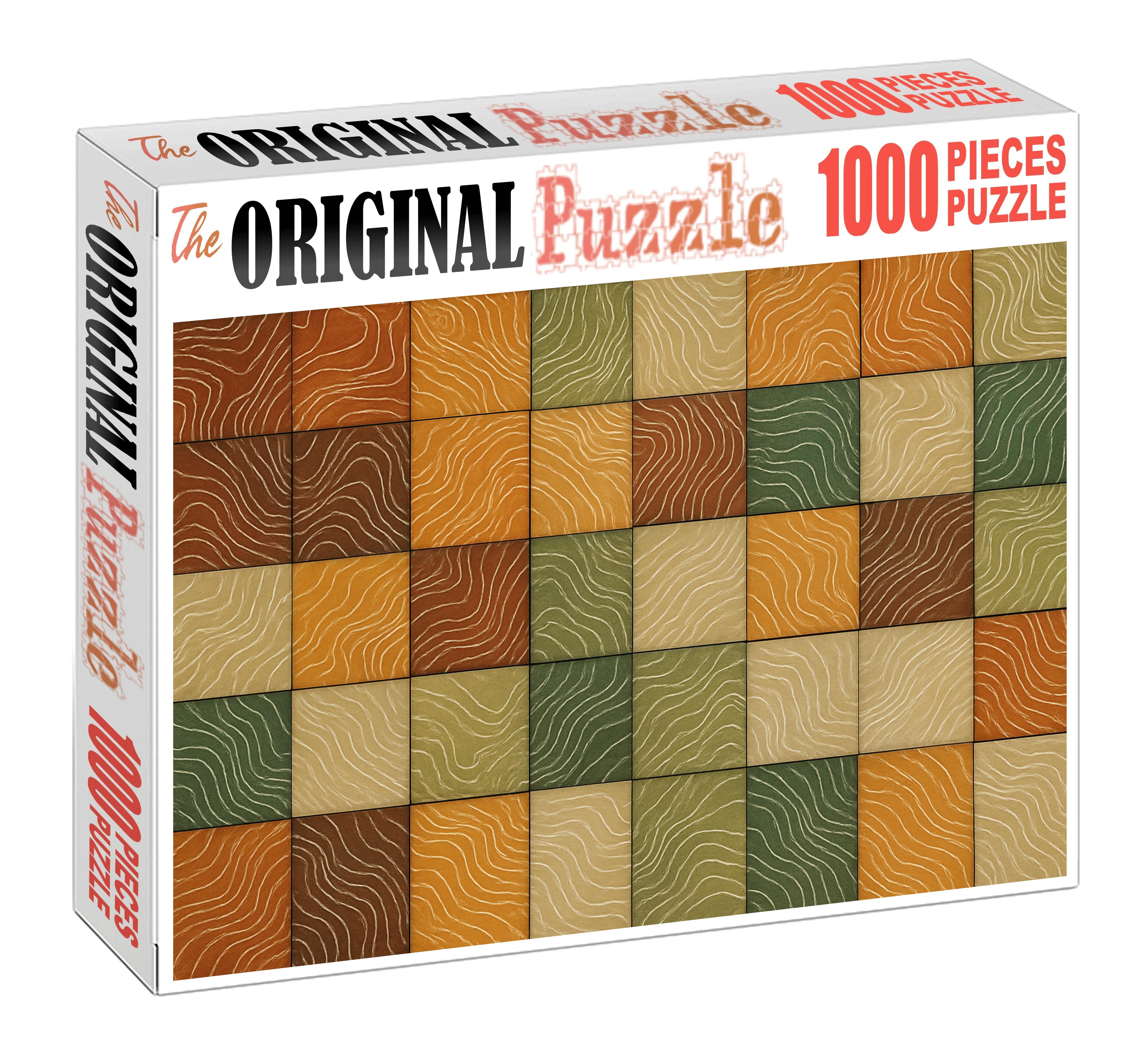 Topographic Isoline Mosaic Map Challenging Puzzles