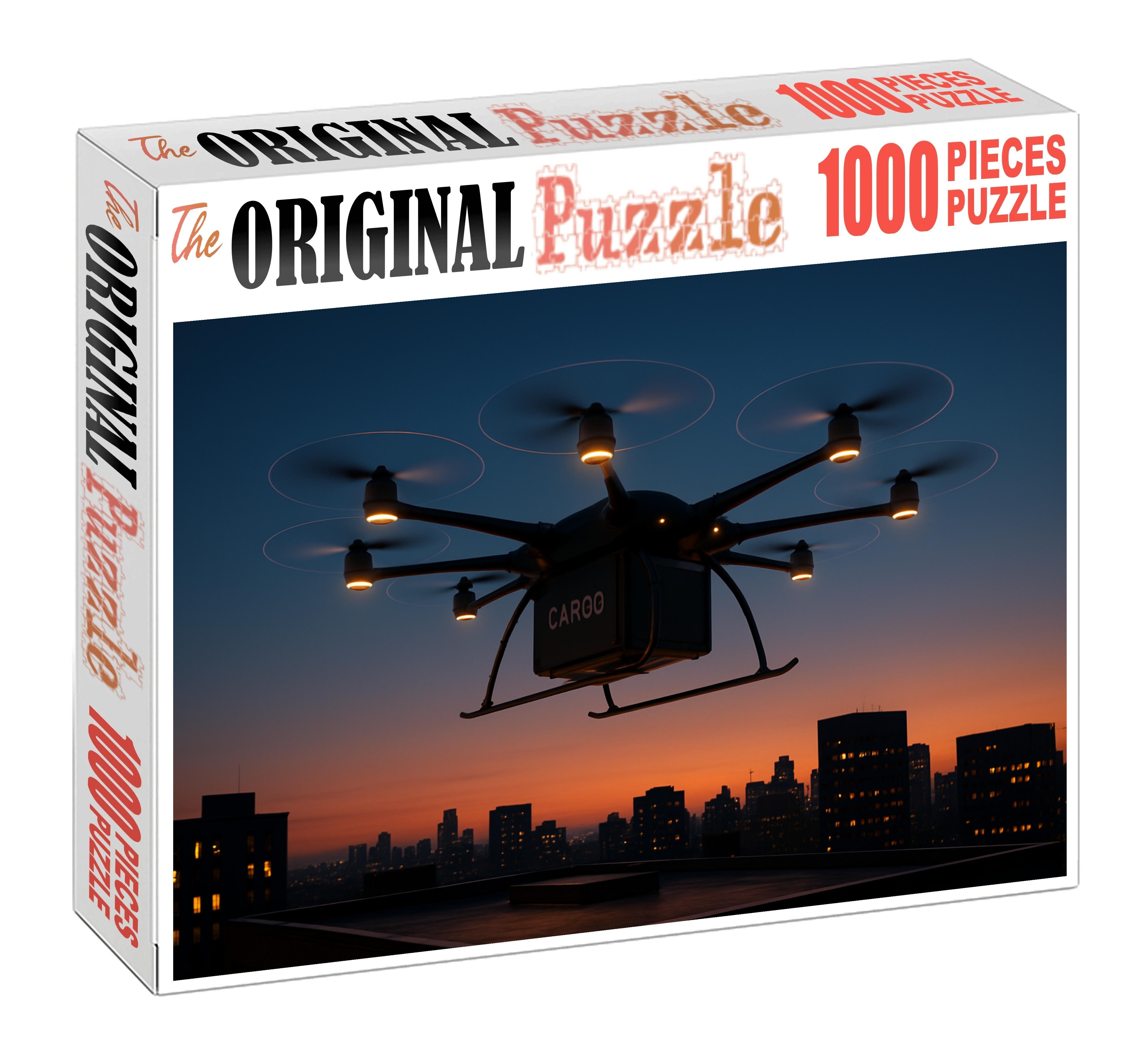 Compressed Hydrogen-powered Cargo Drone Puzzle For Kids