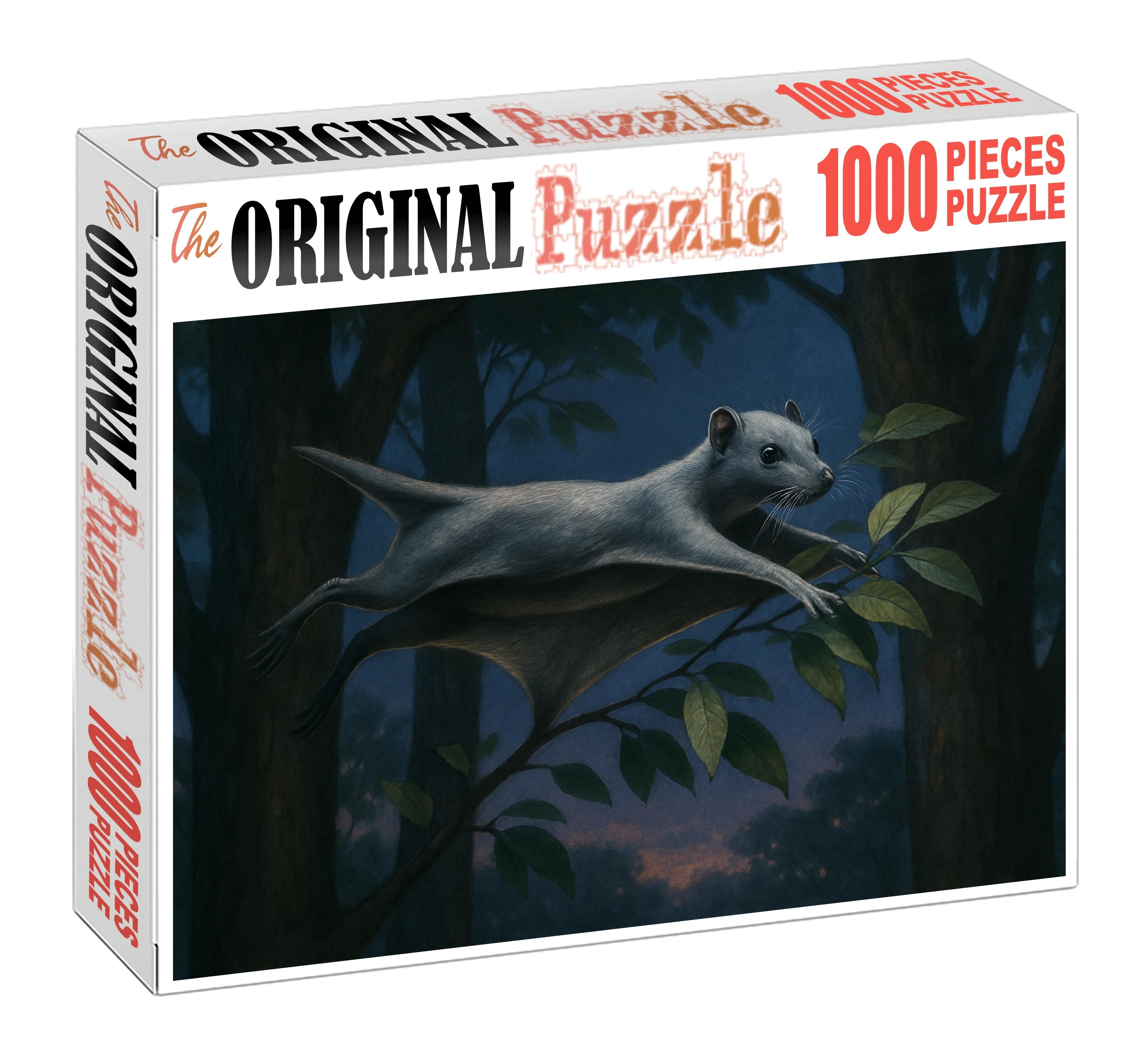 Silverwhisker Glider Arboreal Mammal With Extended Membranous Limbs 200 Piece Puzzle