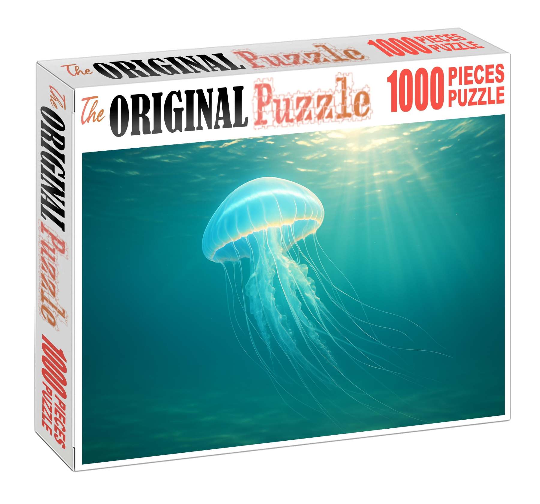 Iridescent Veil Jellyfish Delicate Drifter With Translucent Umbrella 300 Piece Puzzle
