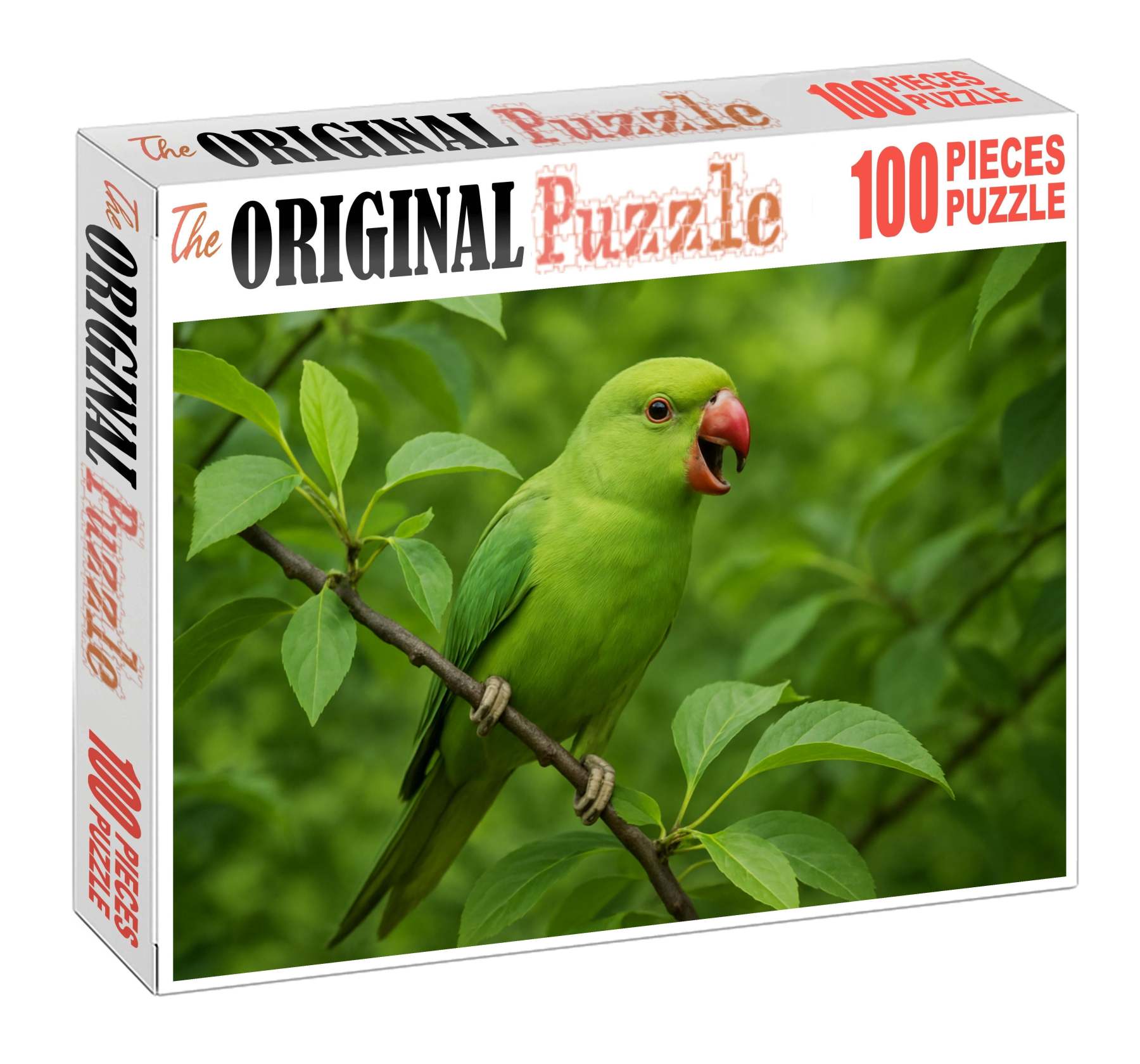 Coral-billed Parakeet The Colorful Canopy Chatter Unique Puzzle Design